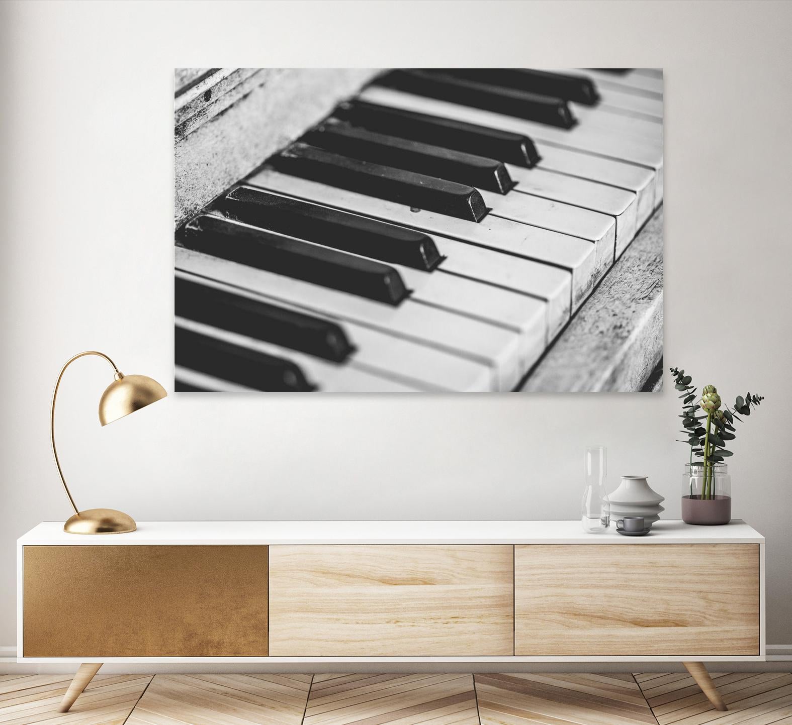 Vintage piano by Pexels on GIANT ART - white leisure