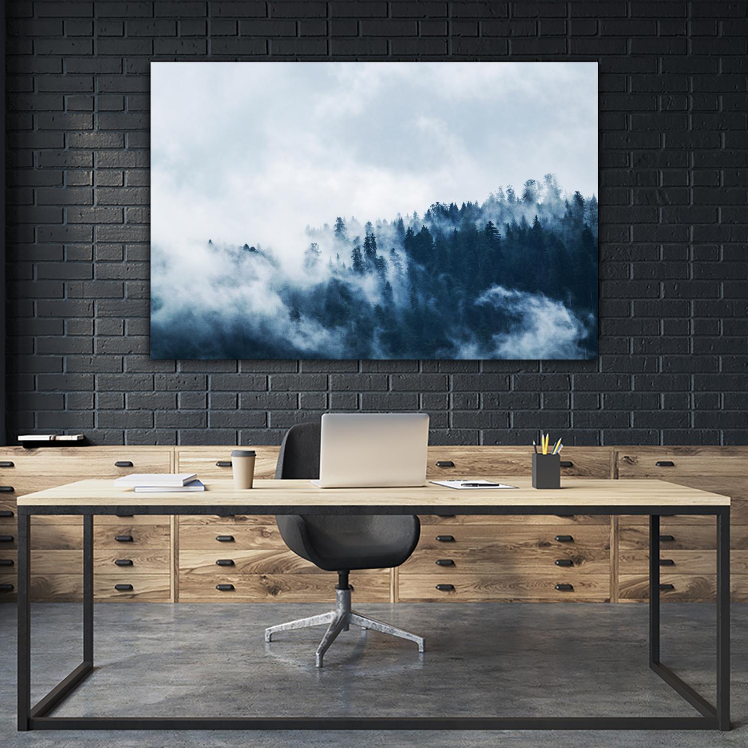 Foggy forest by Pexels on GIANT ART - white landscape