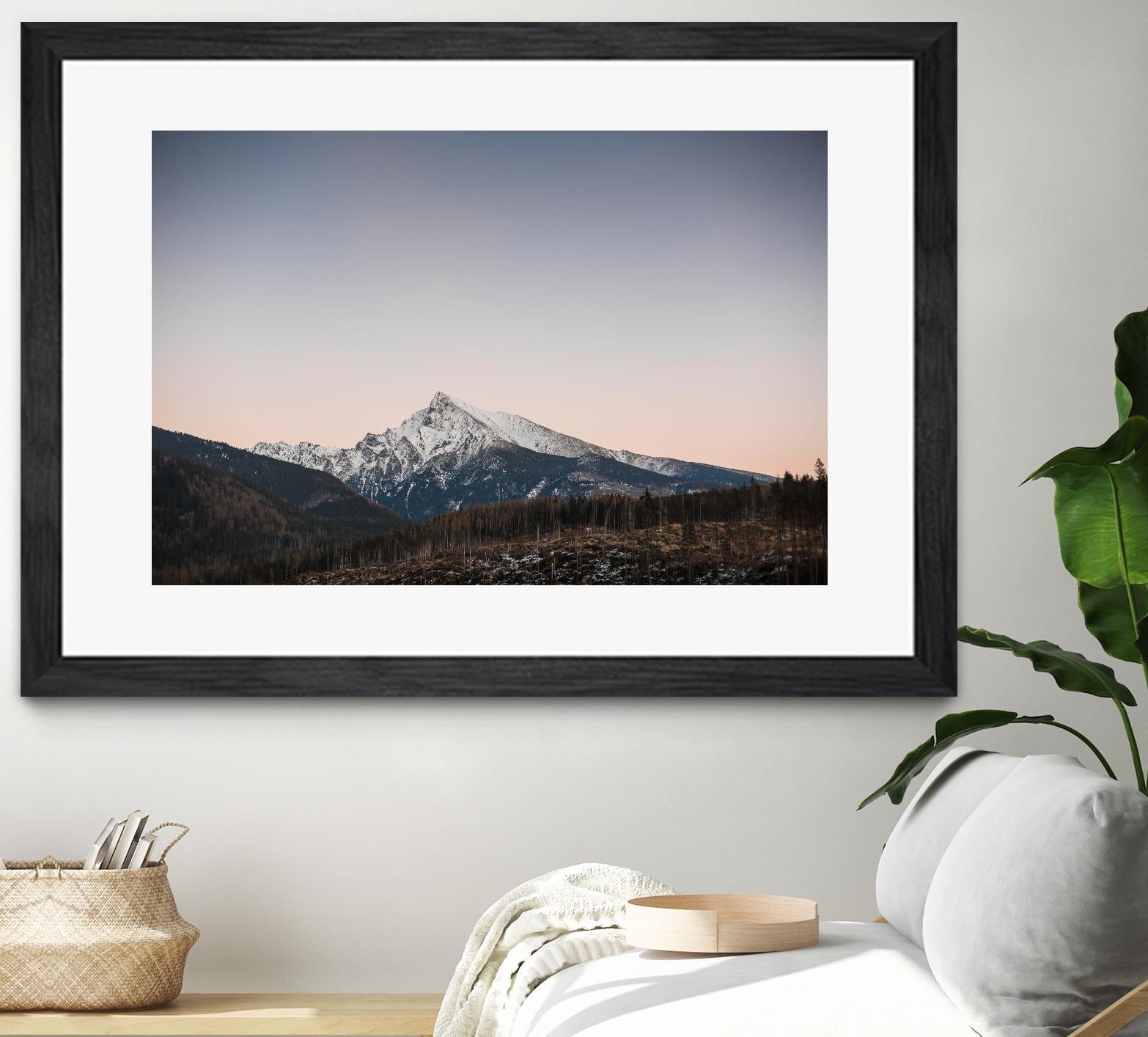 Mountain top by Pexels on GIANT ART - pink landscape