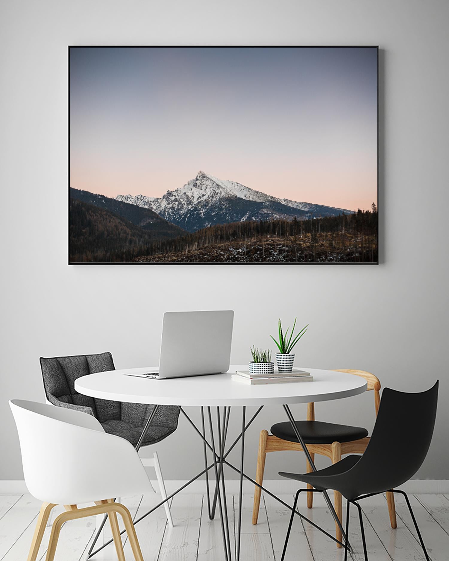 Mountain top by Pexels on GIANT ART - pink landscape