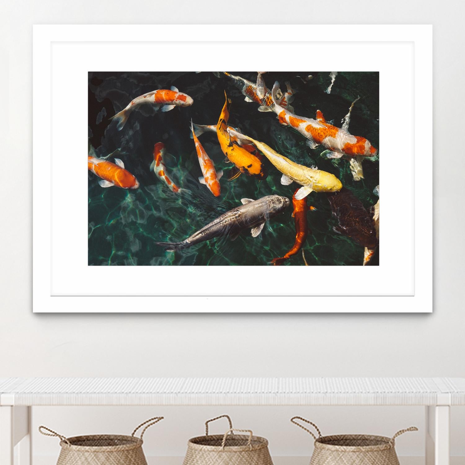 Koi by Pexels on GIANT ART - green animals