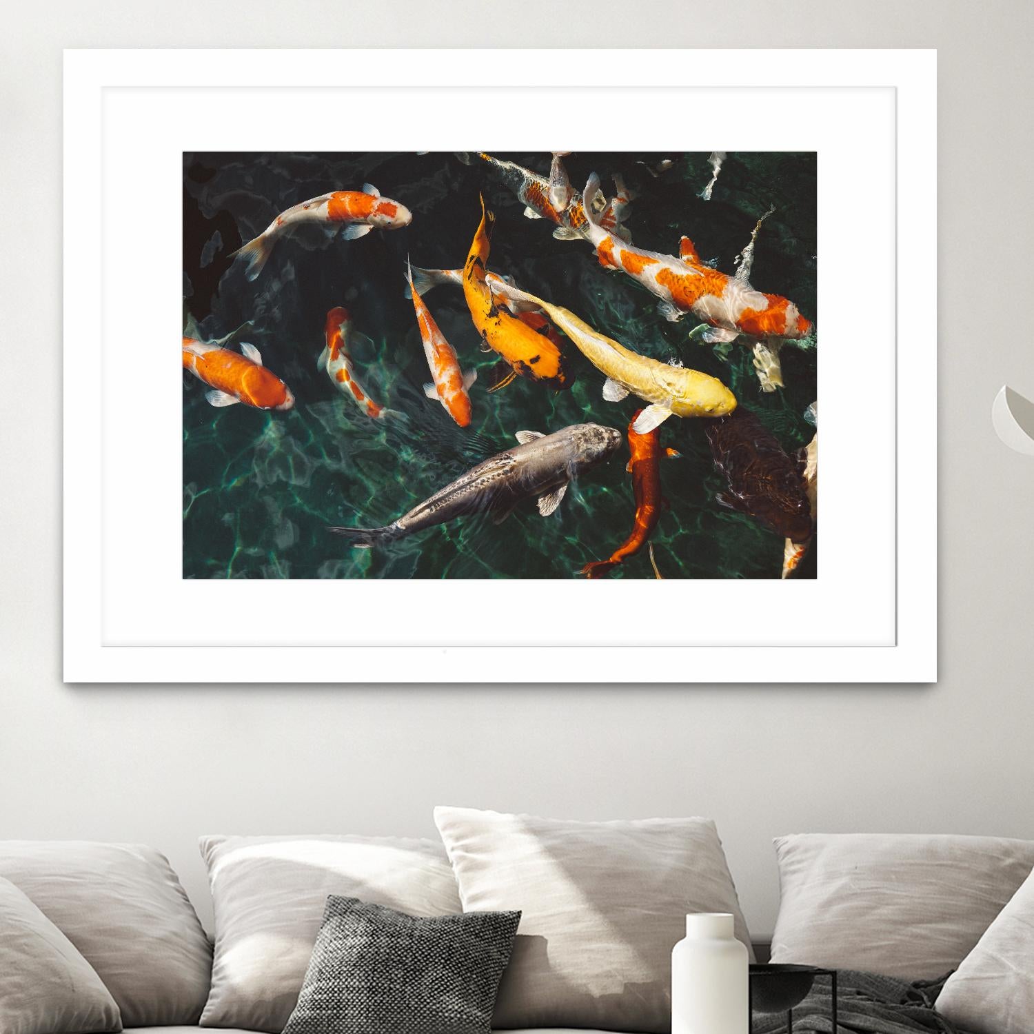 Koi by Pexels on GIANT ART - green animals