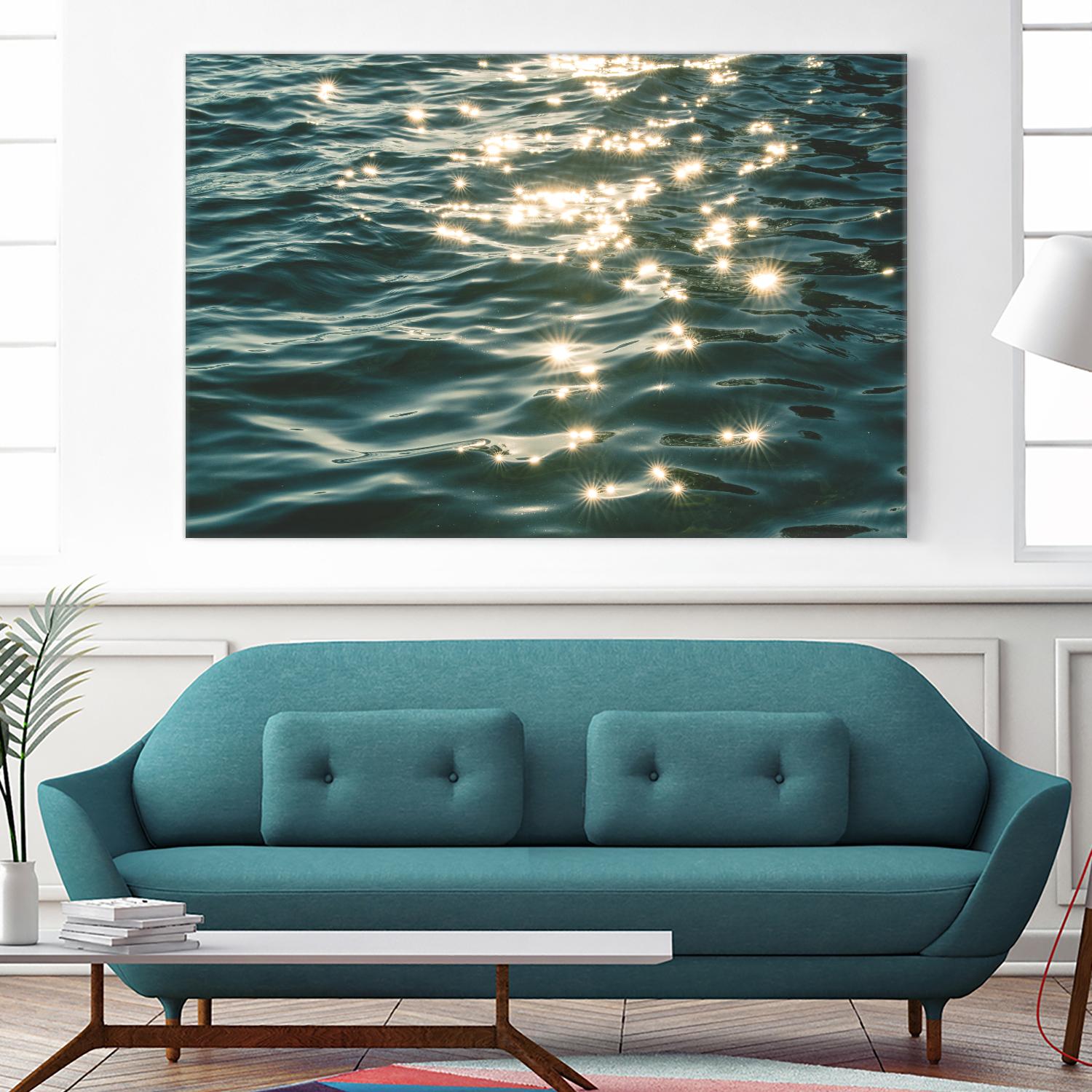 Sea sparkles by Pexels on GIANT ART - yellow sea scene