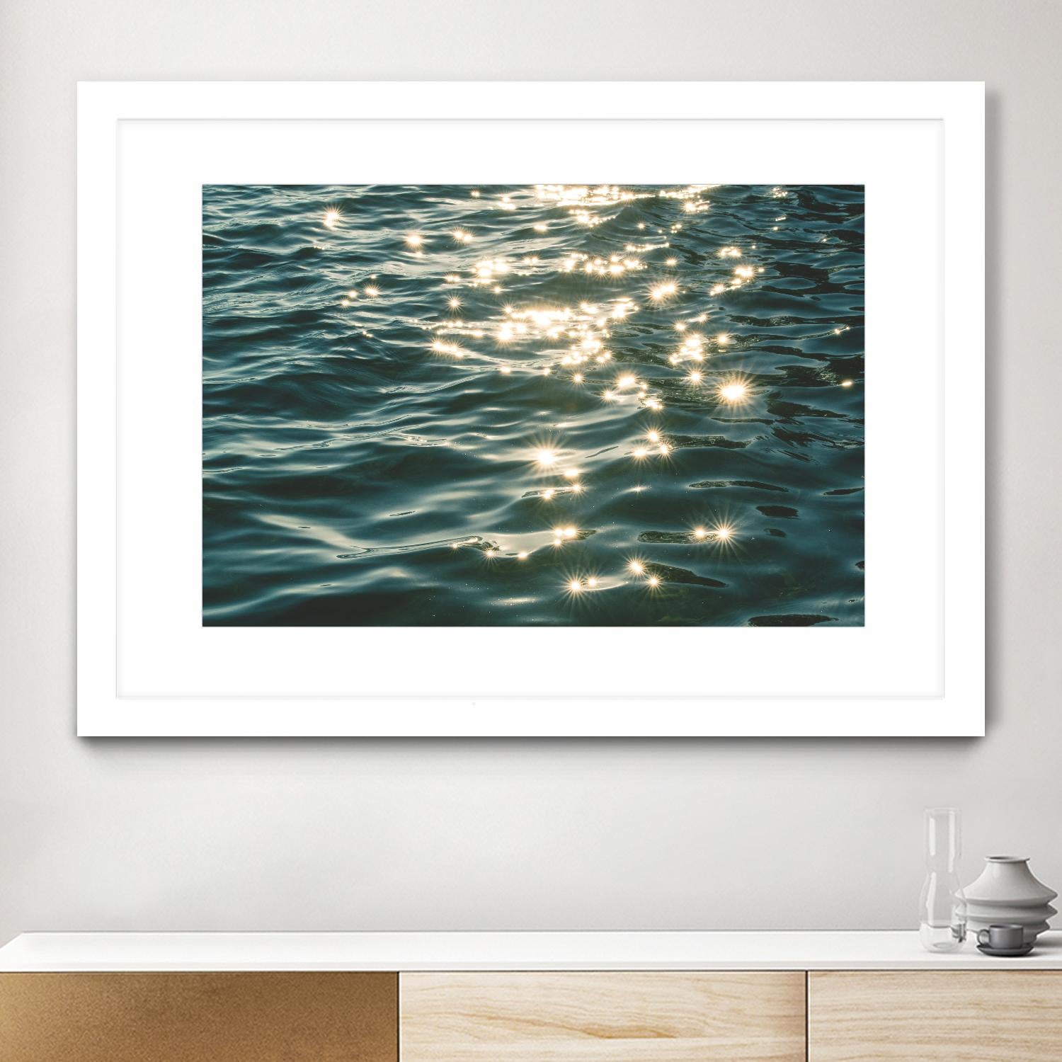 Sea sparkles by Pexels on GIANT ART - yellow sea scene