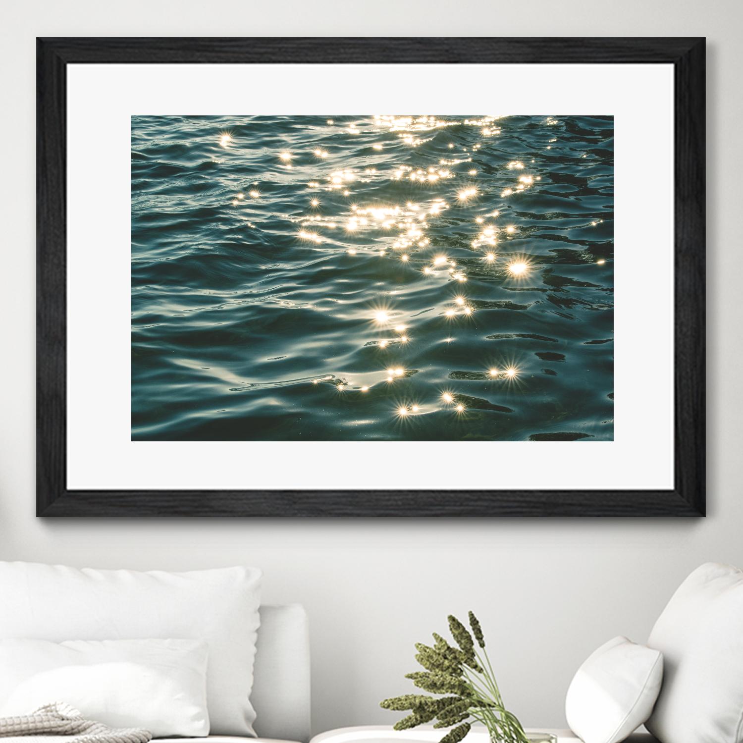 Sea sparkles by Pexels on GIANT ART - yellow sea scene