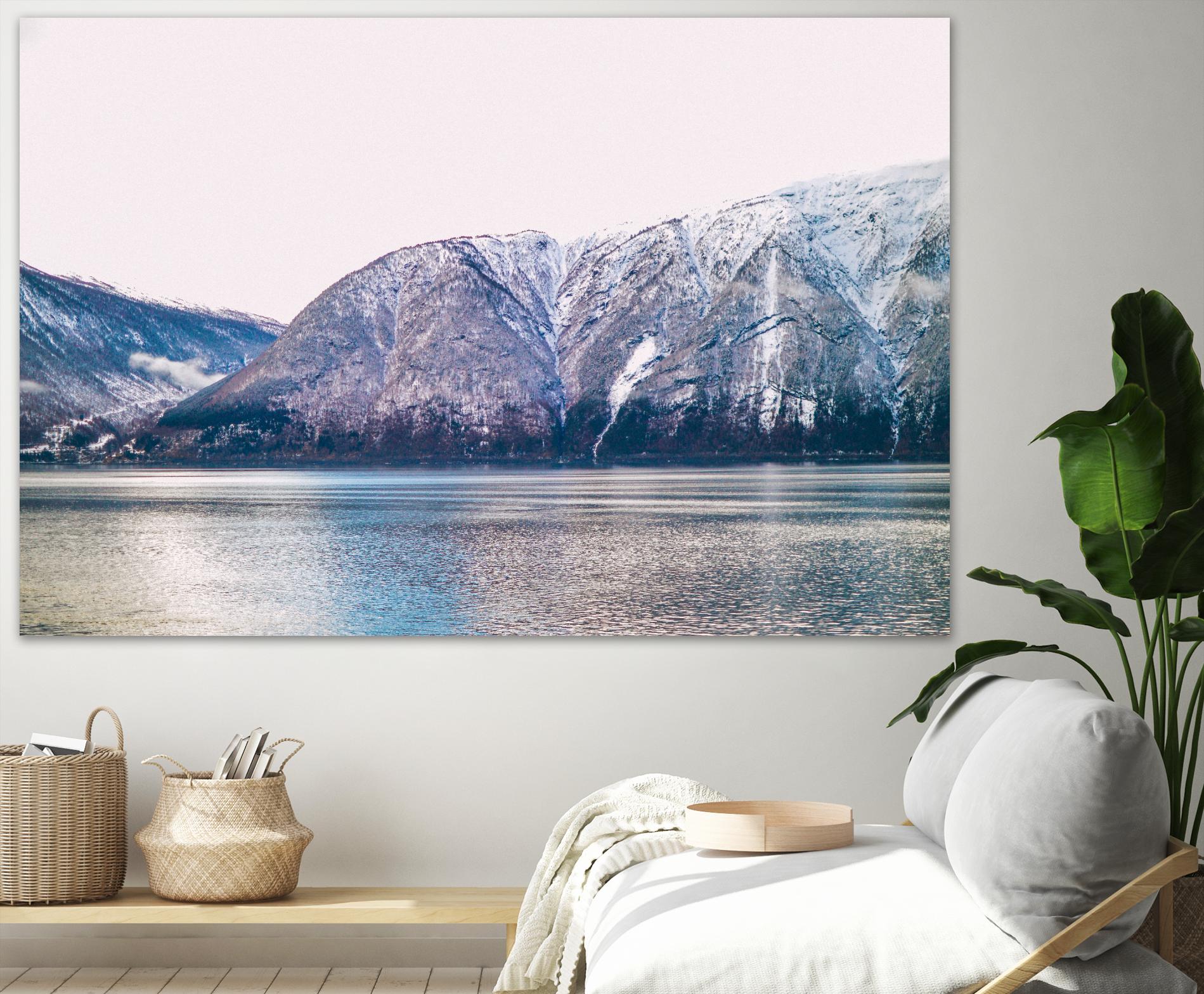 Mountains lake by Pexels on GIANT ART - blue landscape