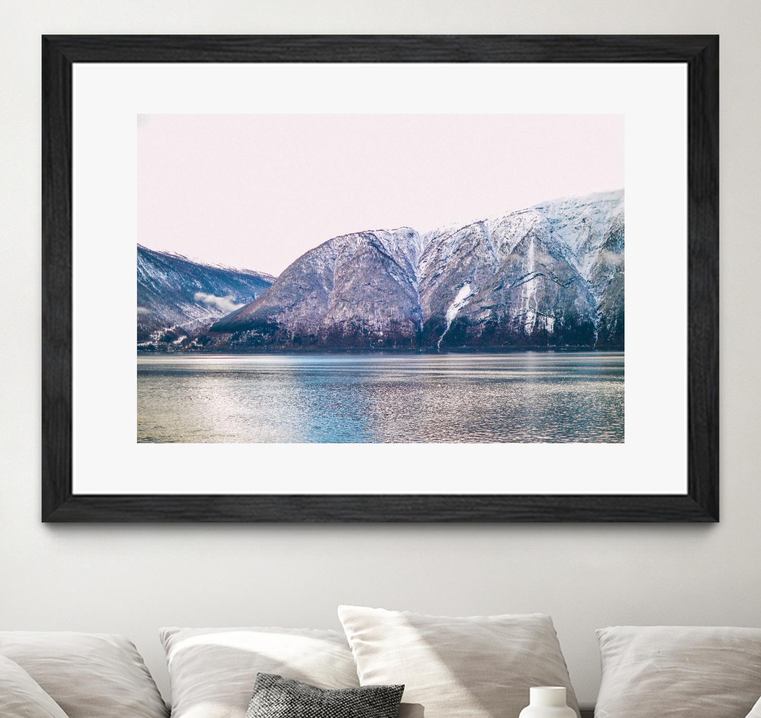 Mountains lake by Pexels on GIANT ART - blue landscape