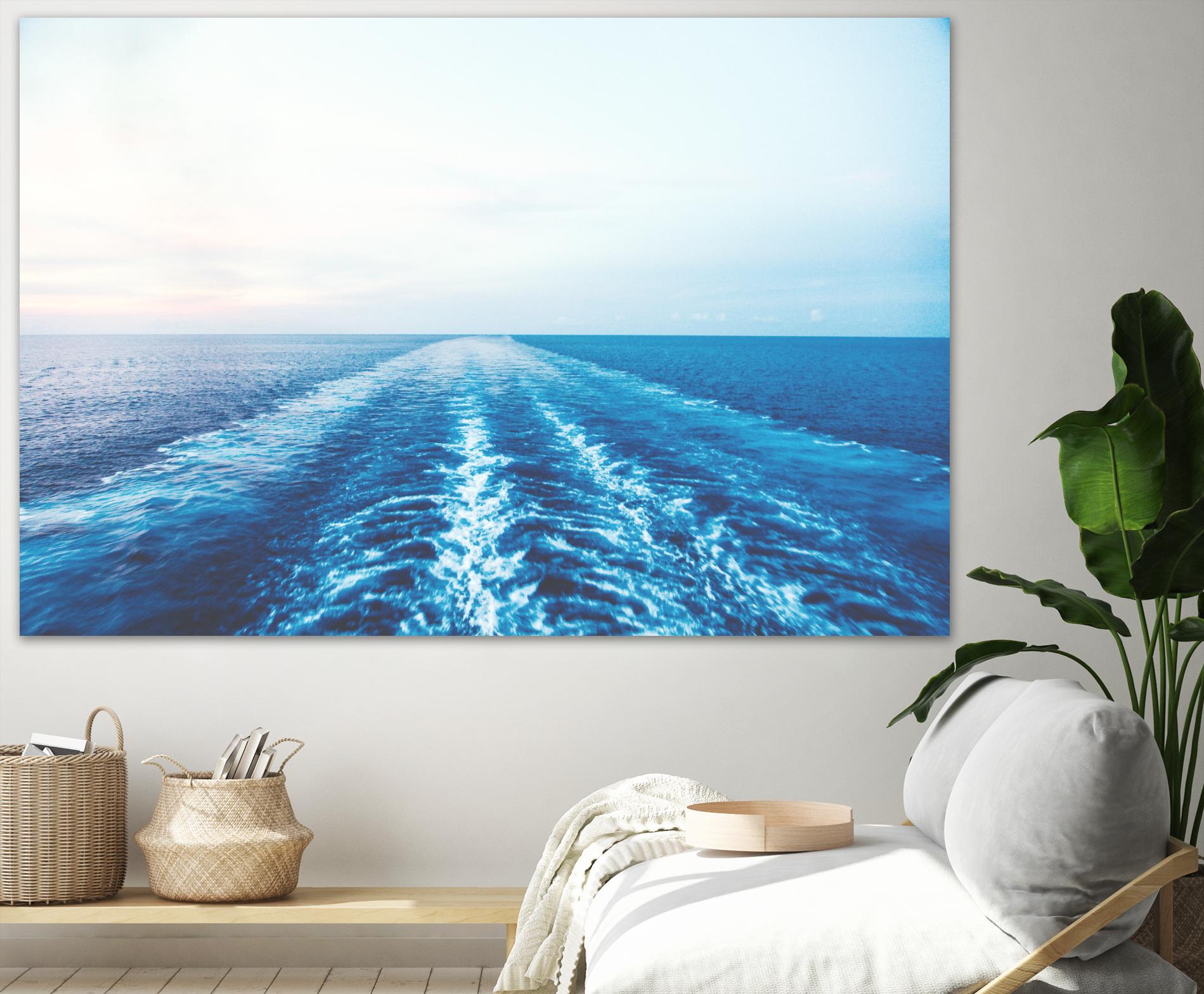 Sea trail by Pexels on GIANT ART - white sea scene