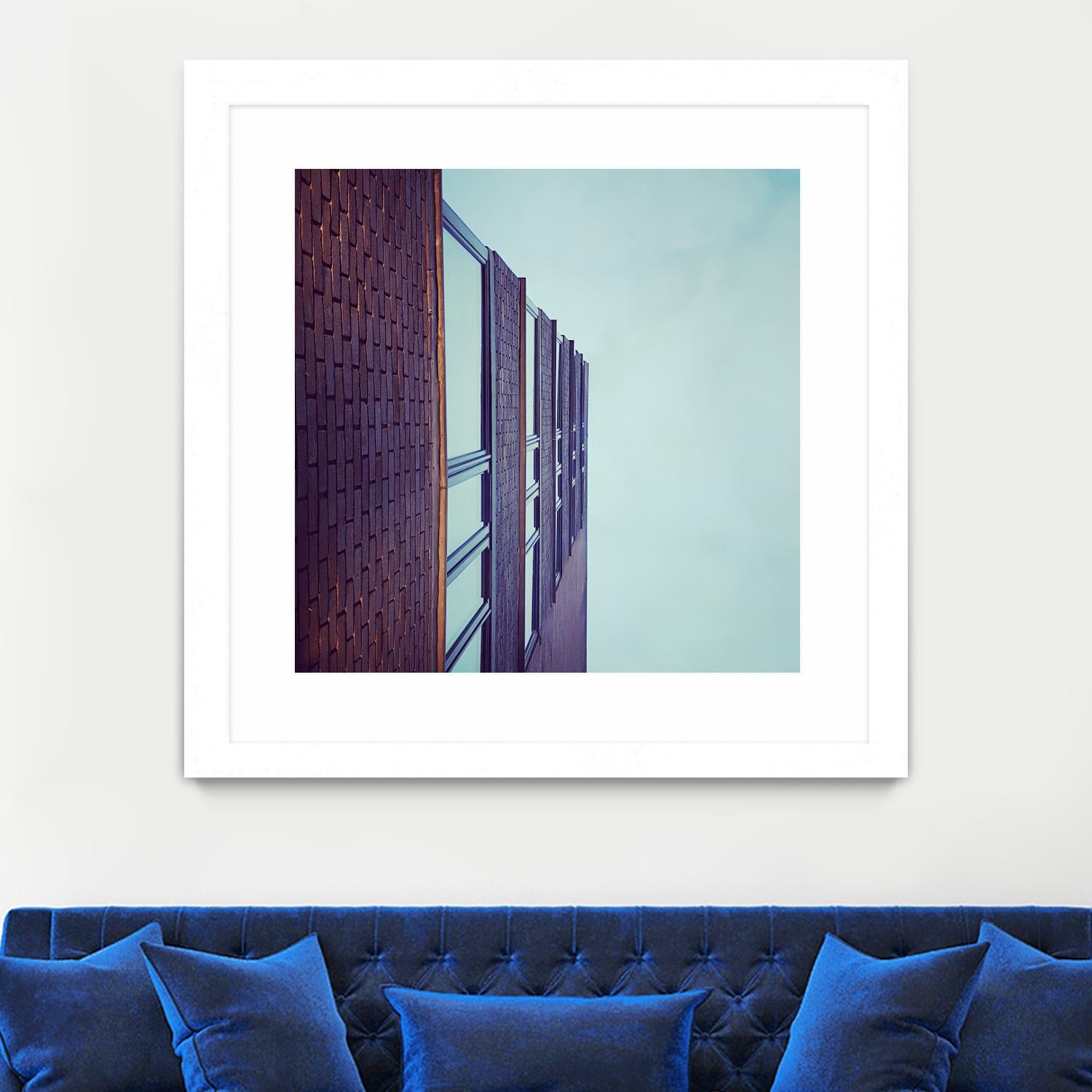 Façade V by Pexels on GIANT ART - blue architectural