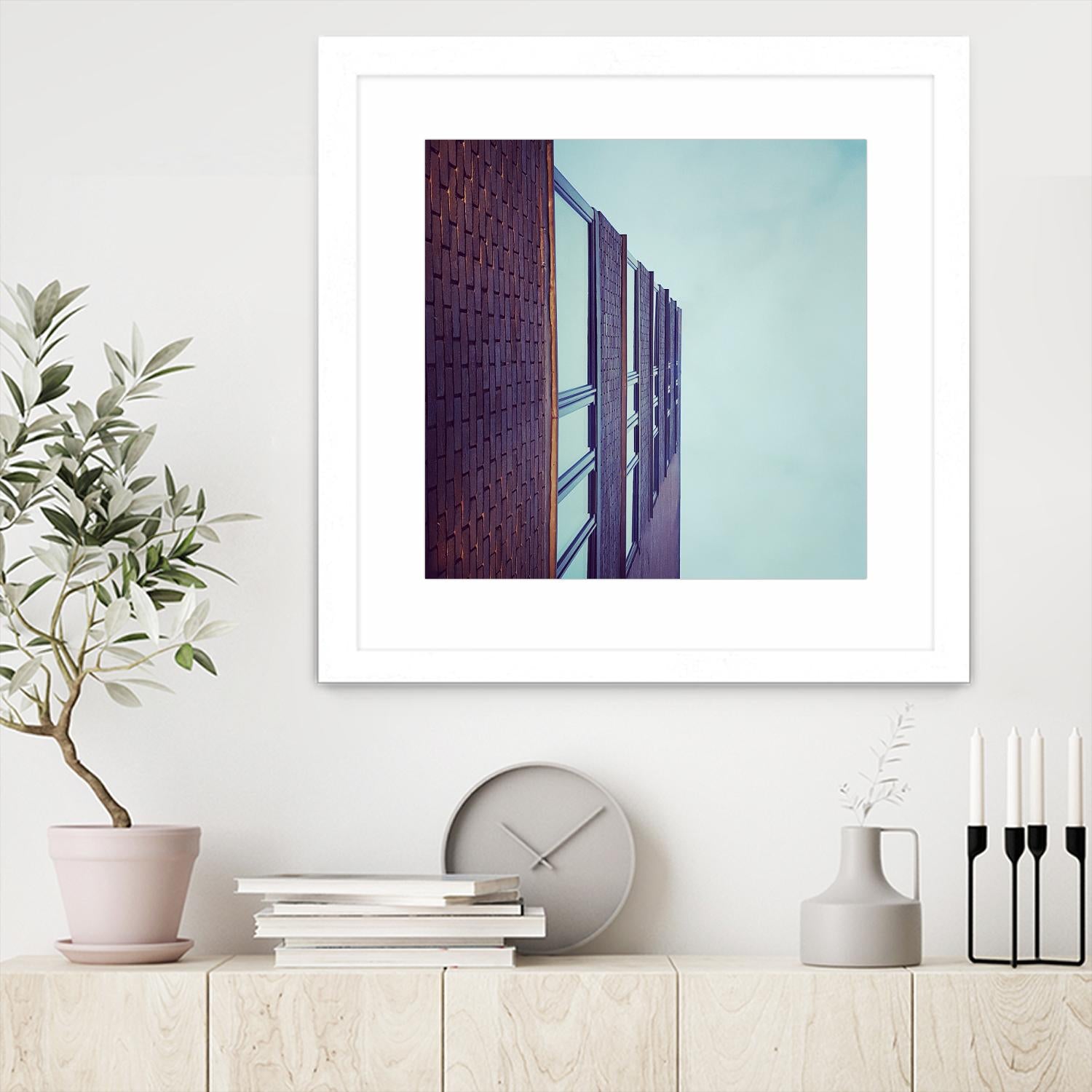 Façade V by Pexels on GIANT ART - blue architectural