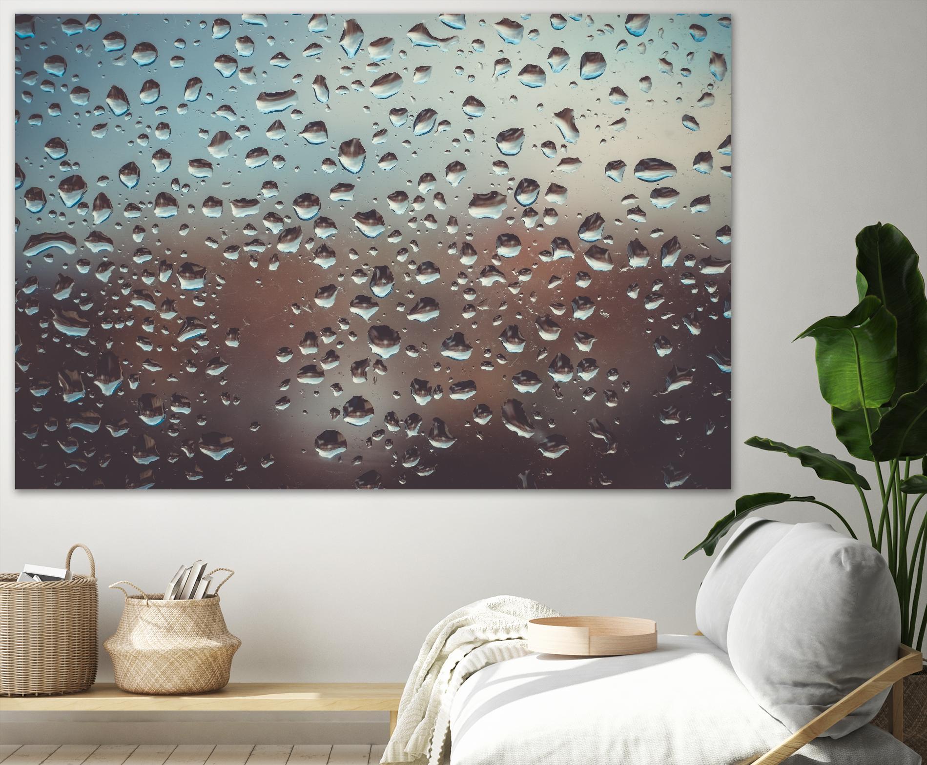 Rain drops by Pexels on GIANT ART - brown photo art