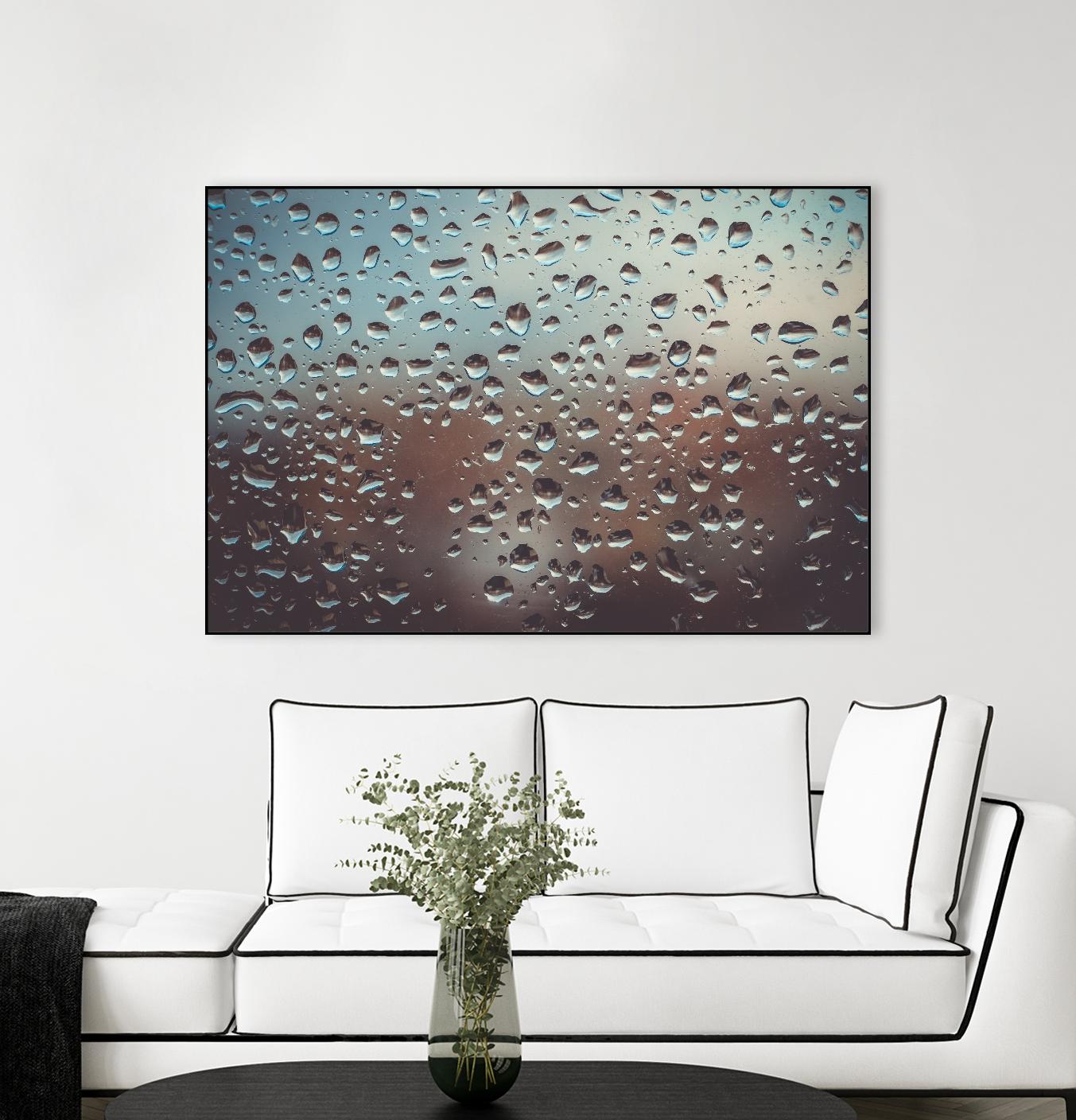 Rain drops by Pexels on GIANT ART - brown photo art