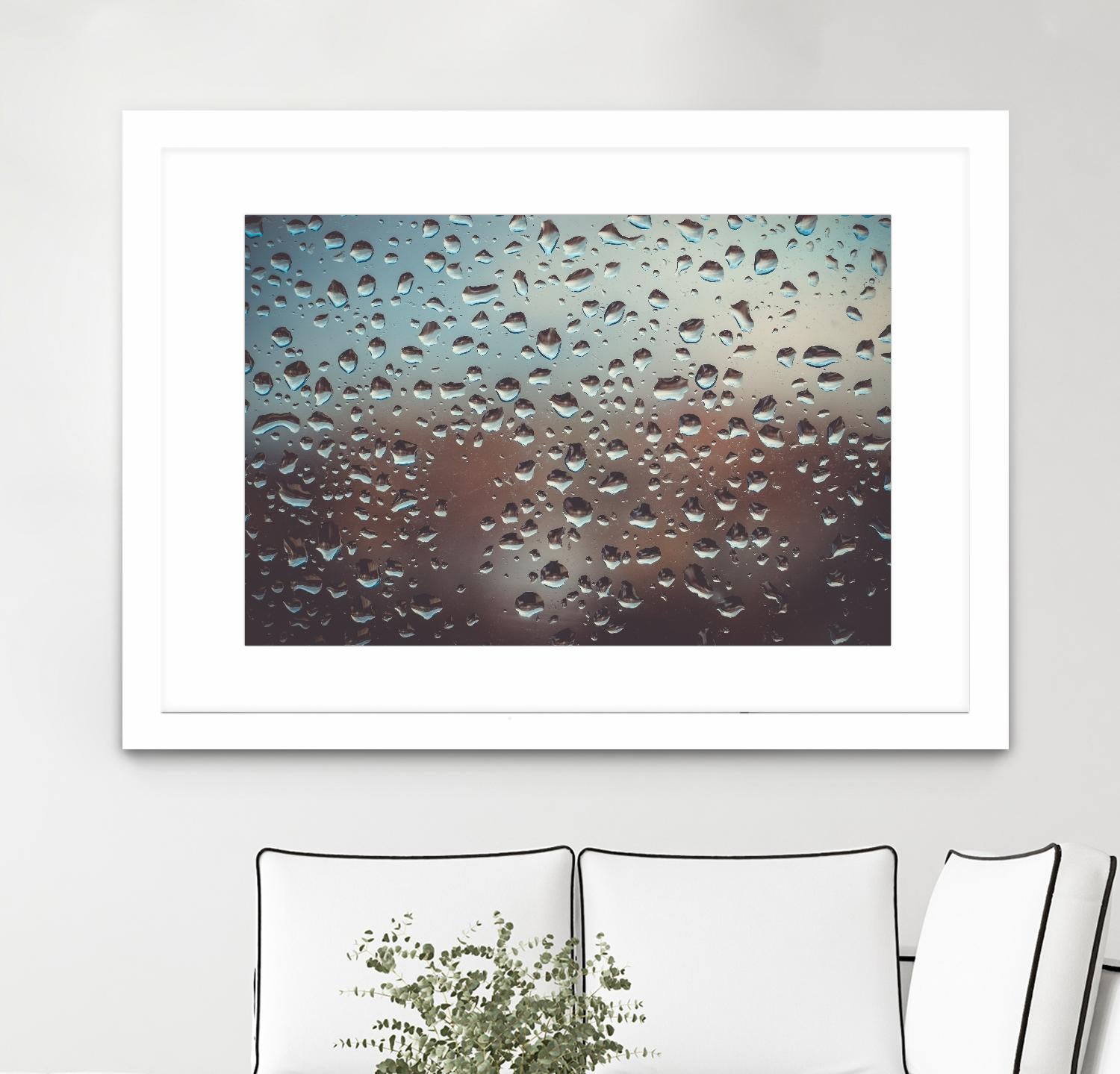 Rain drops by Pexels on GIANT ART - brown photo art