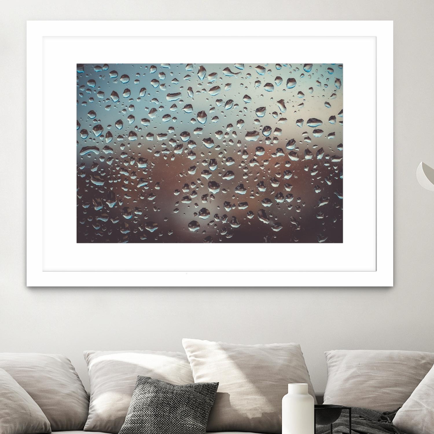 Rain drops by Pexels on GIANT ART - brown photo art