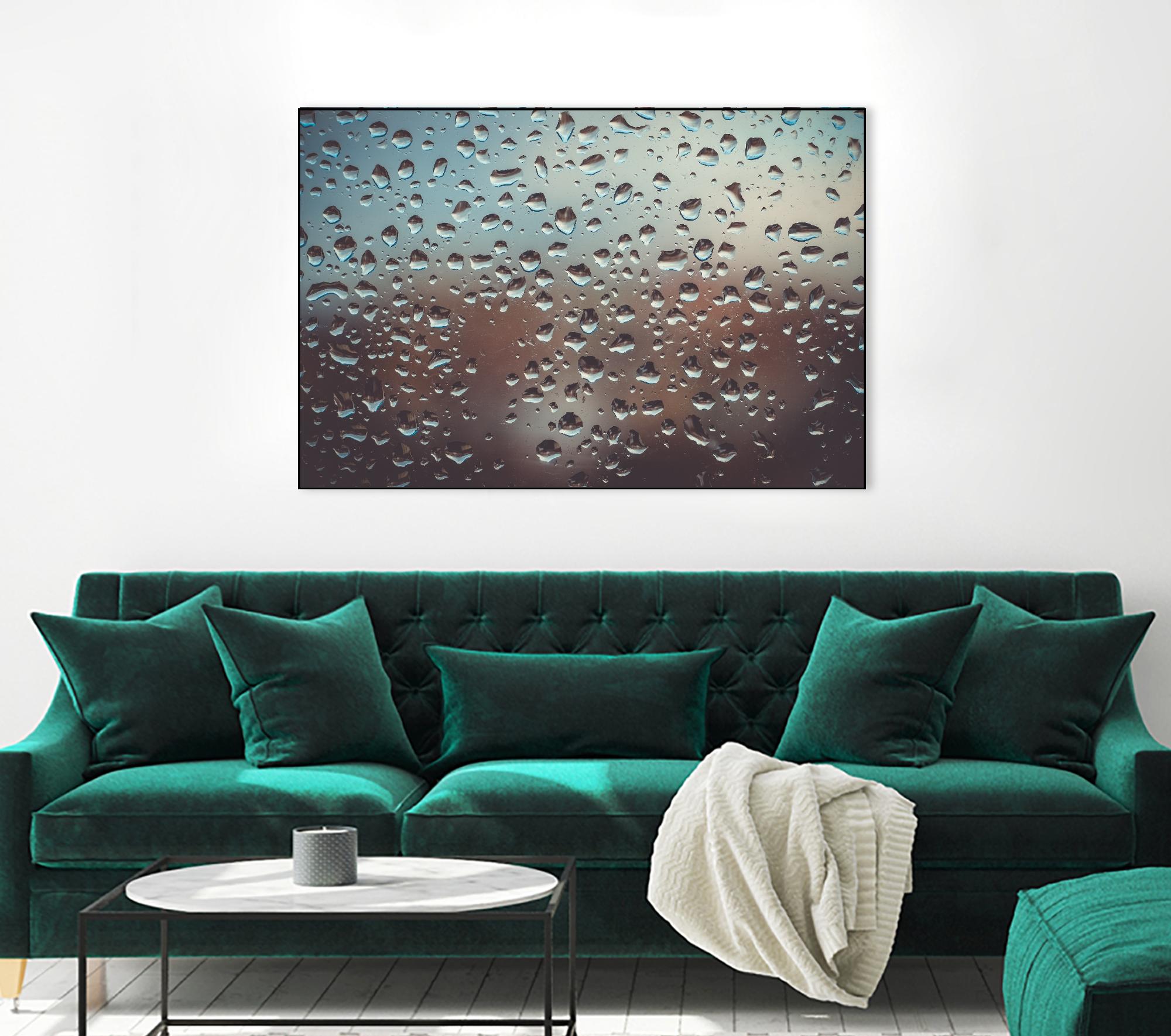 Rain drops by Pexels on GIANT ART - brown photo art
