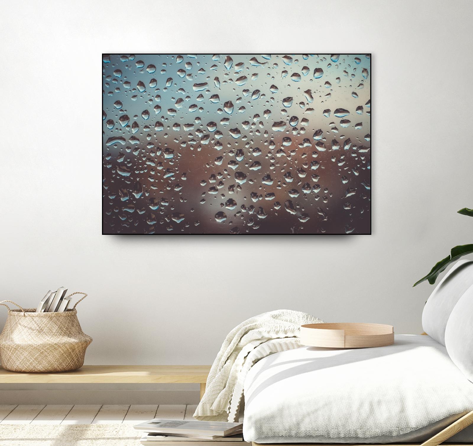 Rain drops by Pexels on GIANT ART - brown photo art