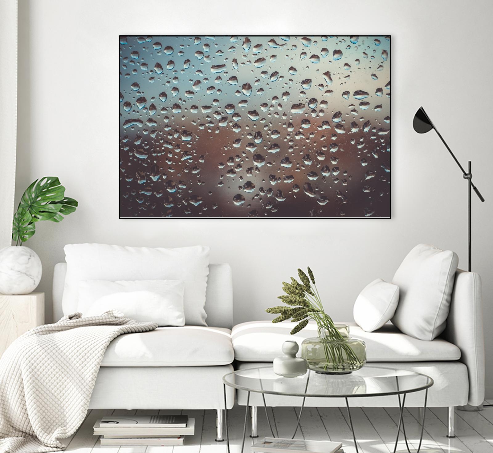 Rain drops by Pexels on GIANT ART - brown photo art