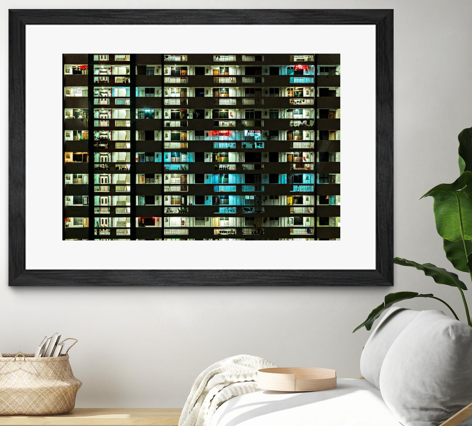 At night by Pexels on GIANT ART - white architectural