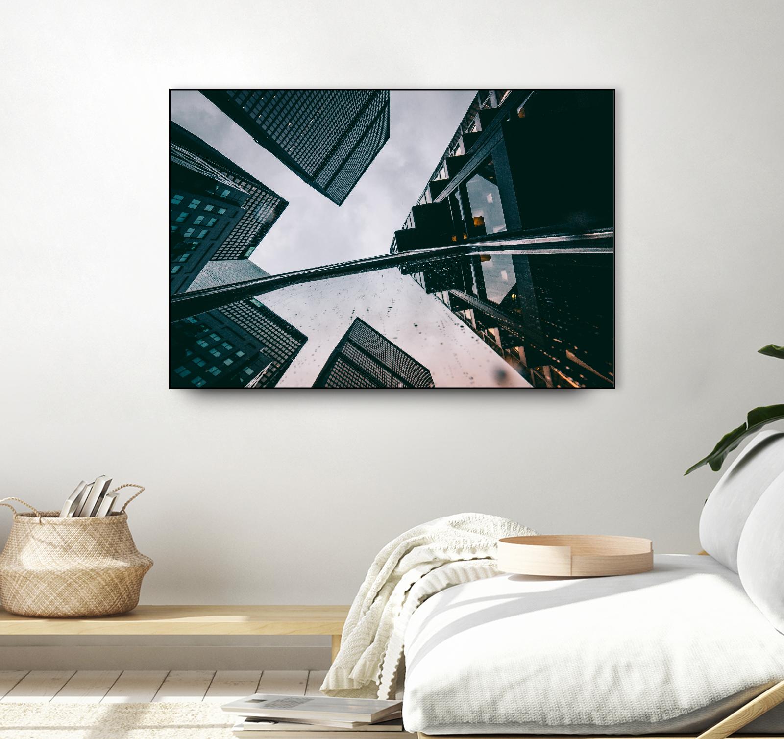 Look up by Pexels on GIANT ART - white city scene