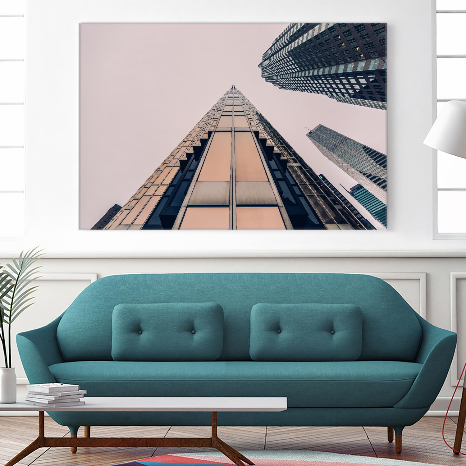 Skyline view by Pexels on GIANT ART - black city scene