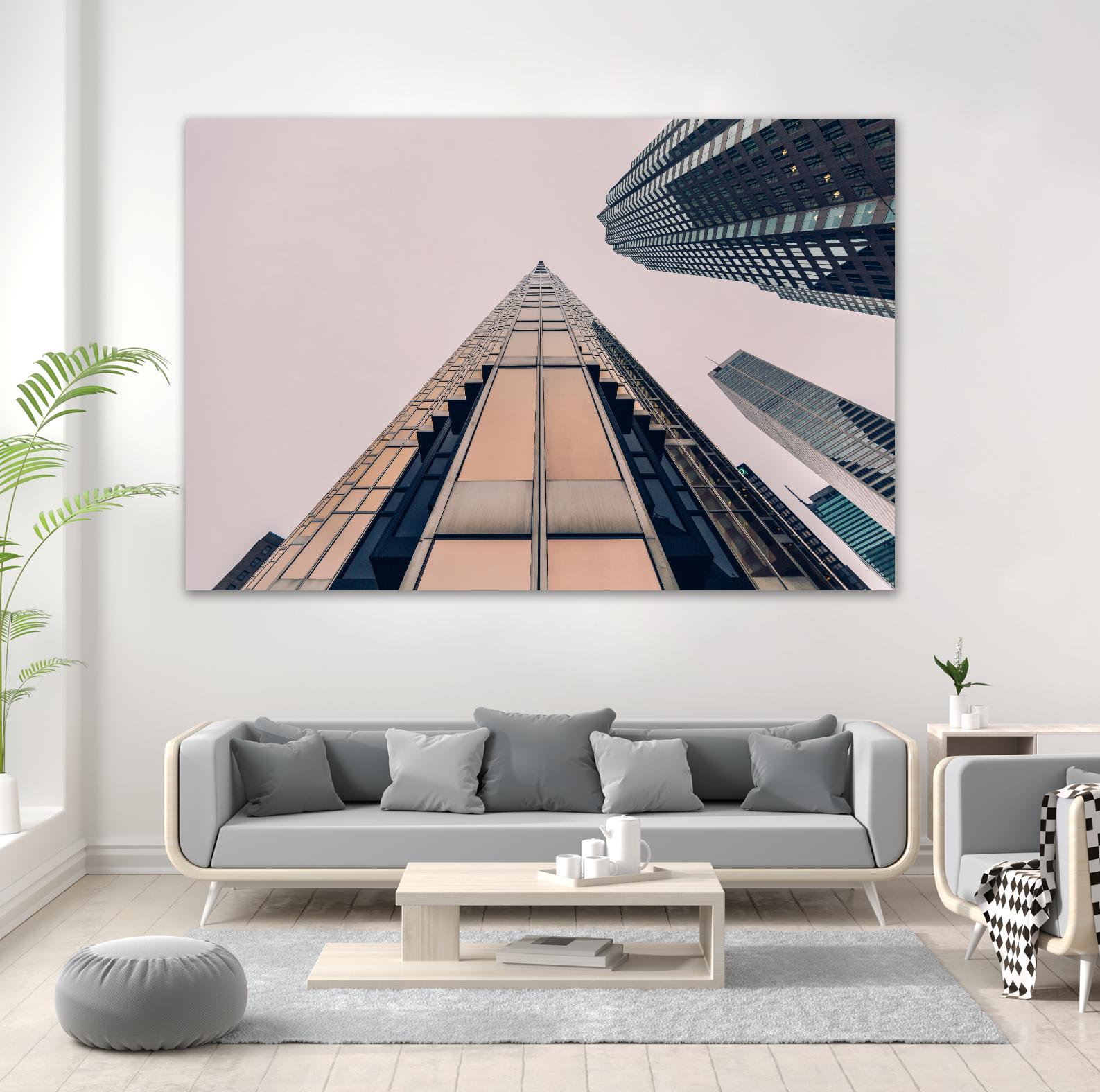 Skyline view by Pexels on GIANT ART - black city scene