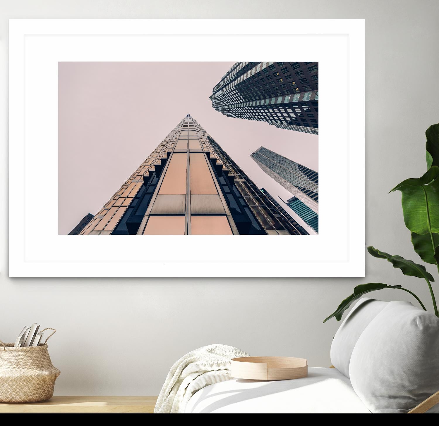 Skyline view by Pexels on GIANT ART - pink city scene