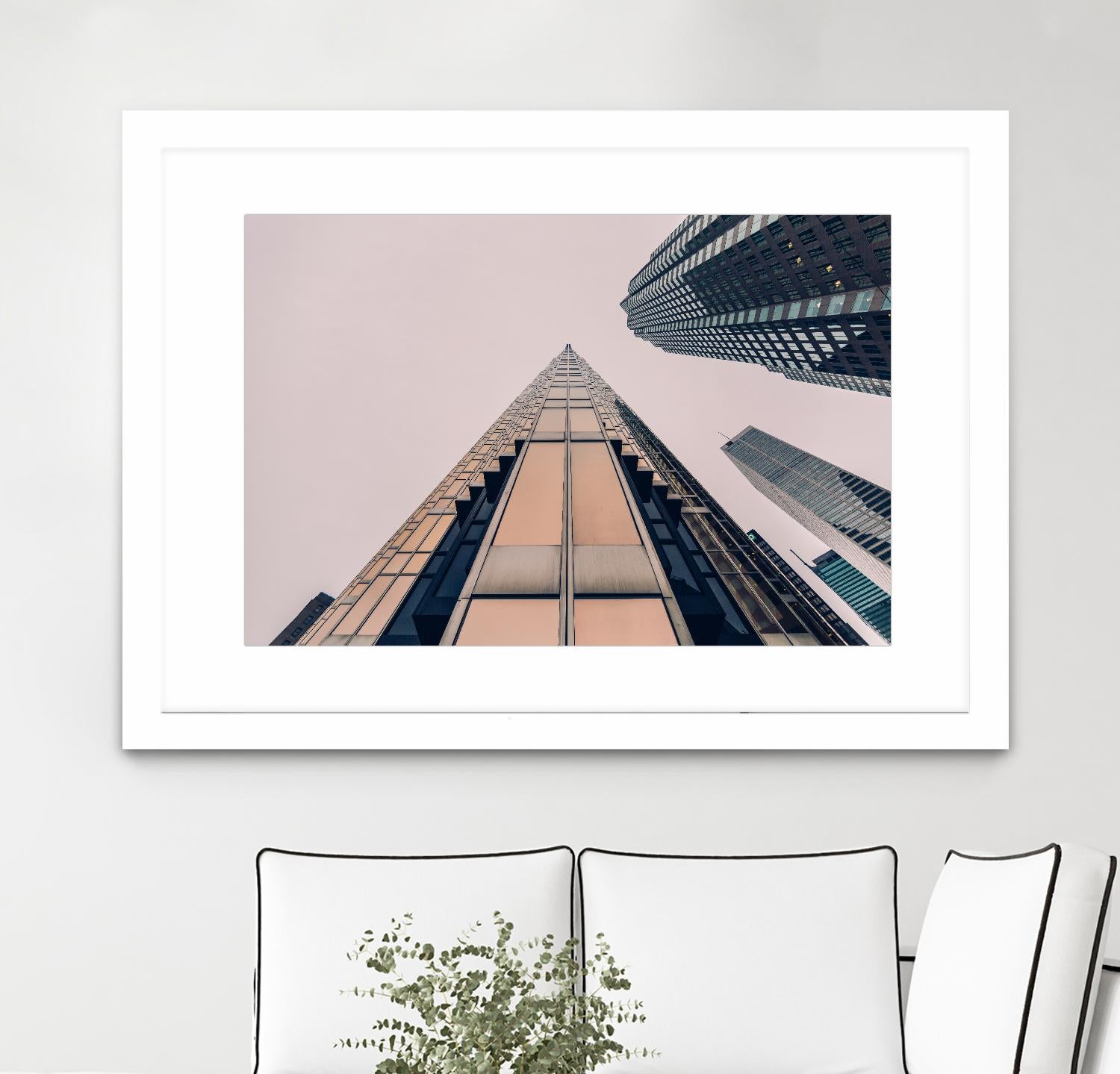 Skyline view by Pexels on GIANT ART - pink city scene