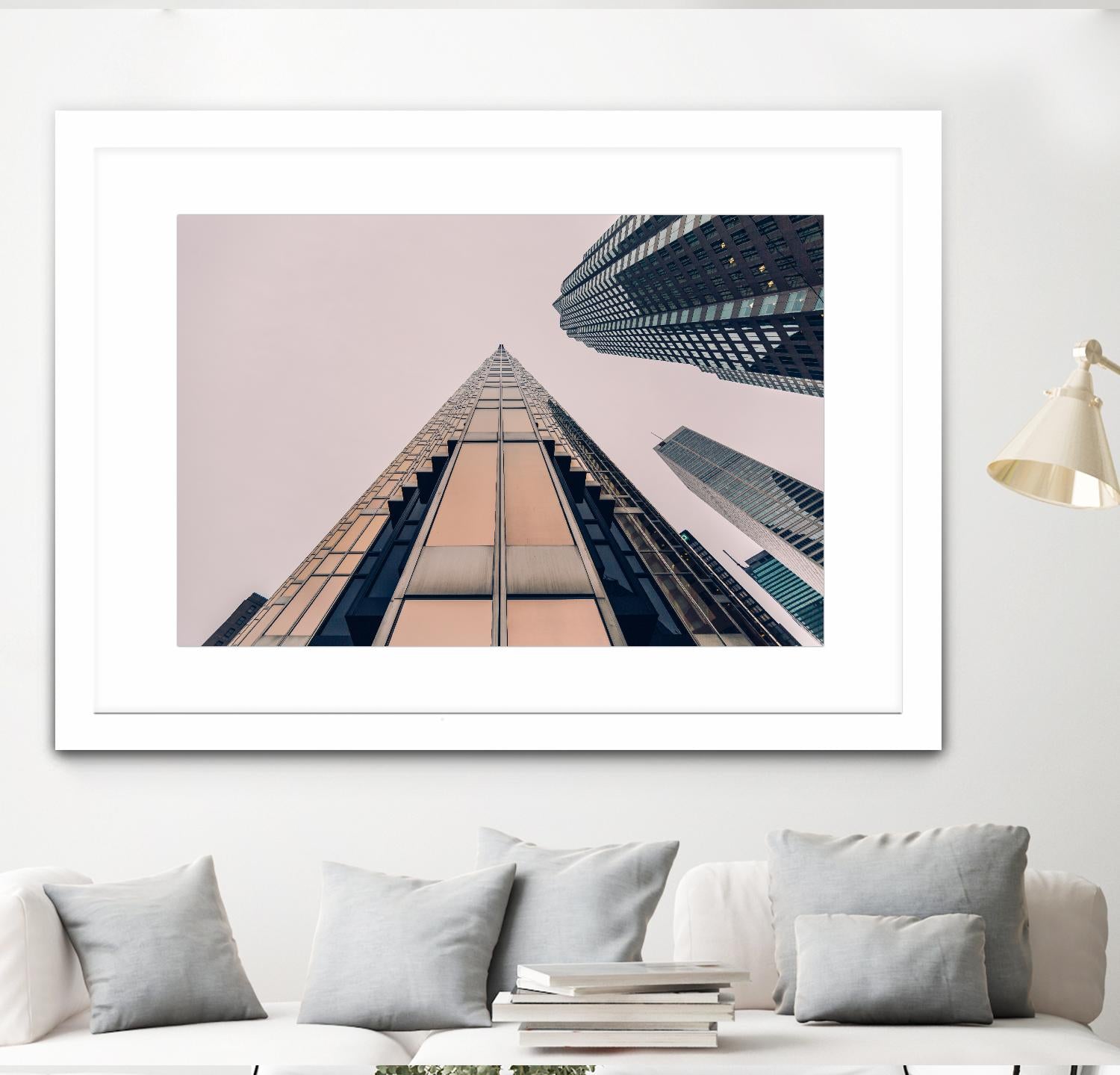 Skyline view by Pexels on GIANT ART - pink city scene