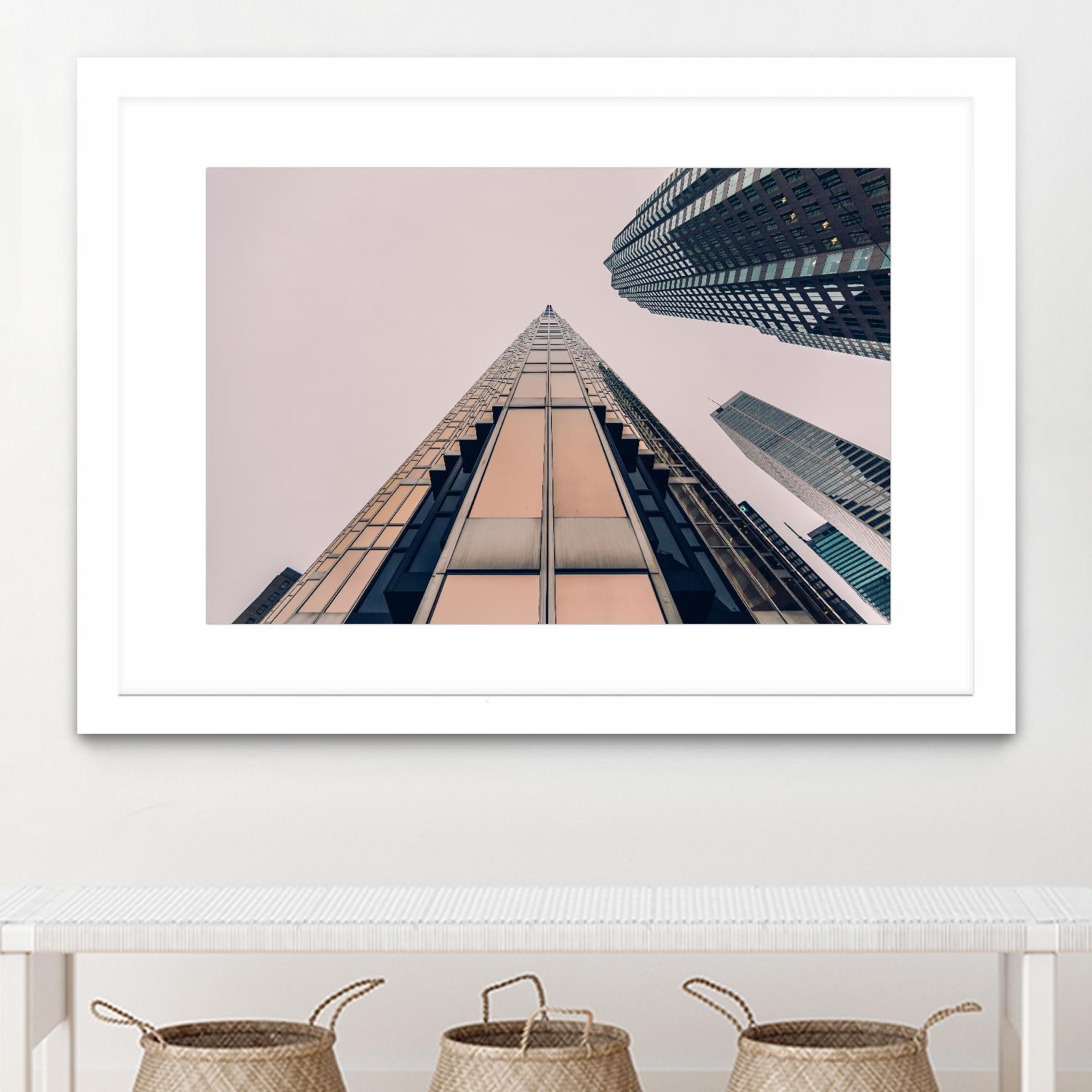 Skyline view by Pexels on GIANT ART - pink city scene