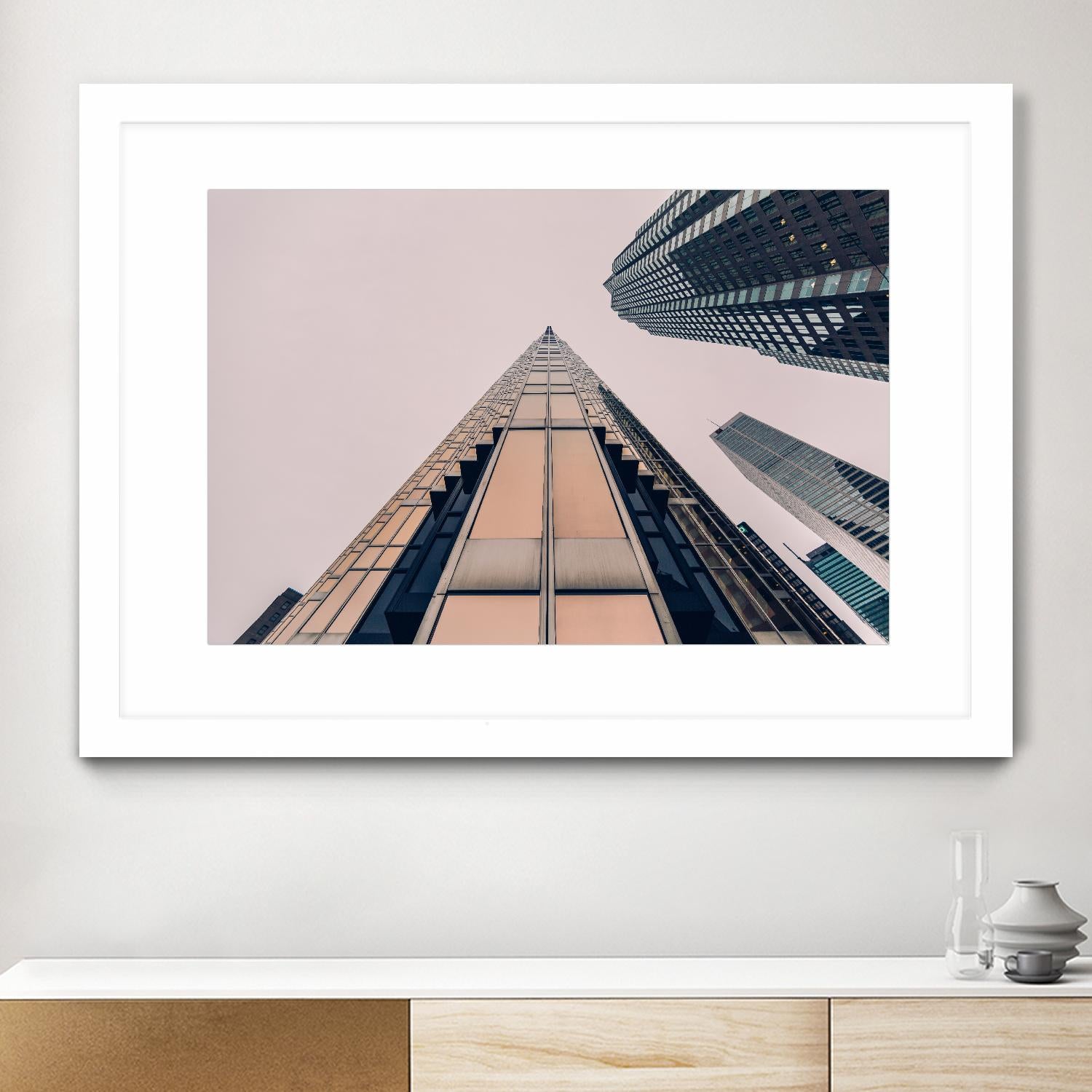Skyline view by Pexels on GIANT ART - pink city scene