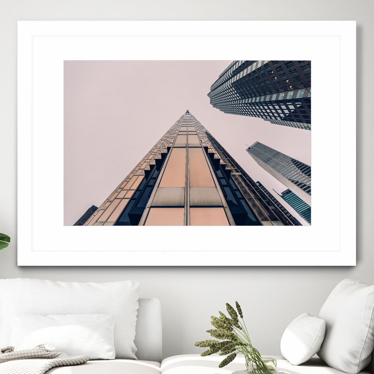 Skyline view by Pexels on GIANT ART - pink city scene