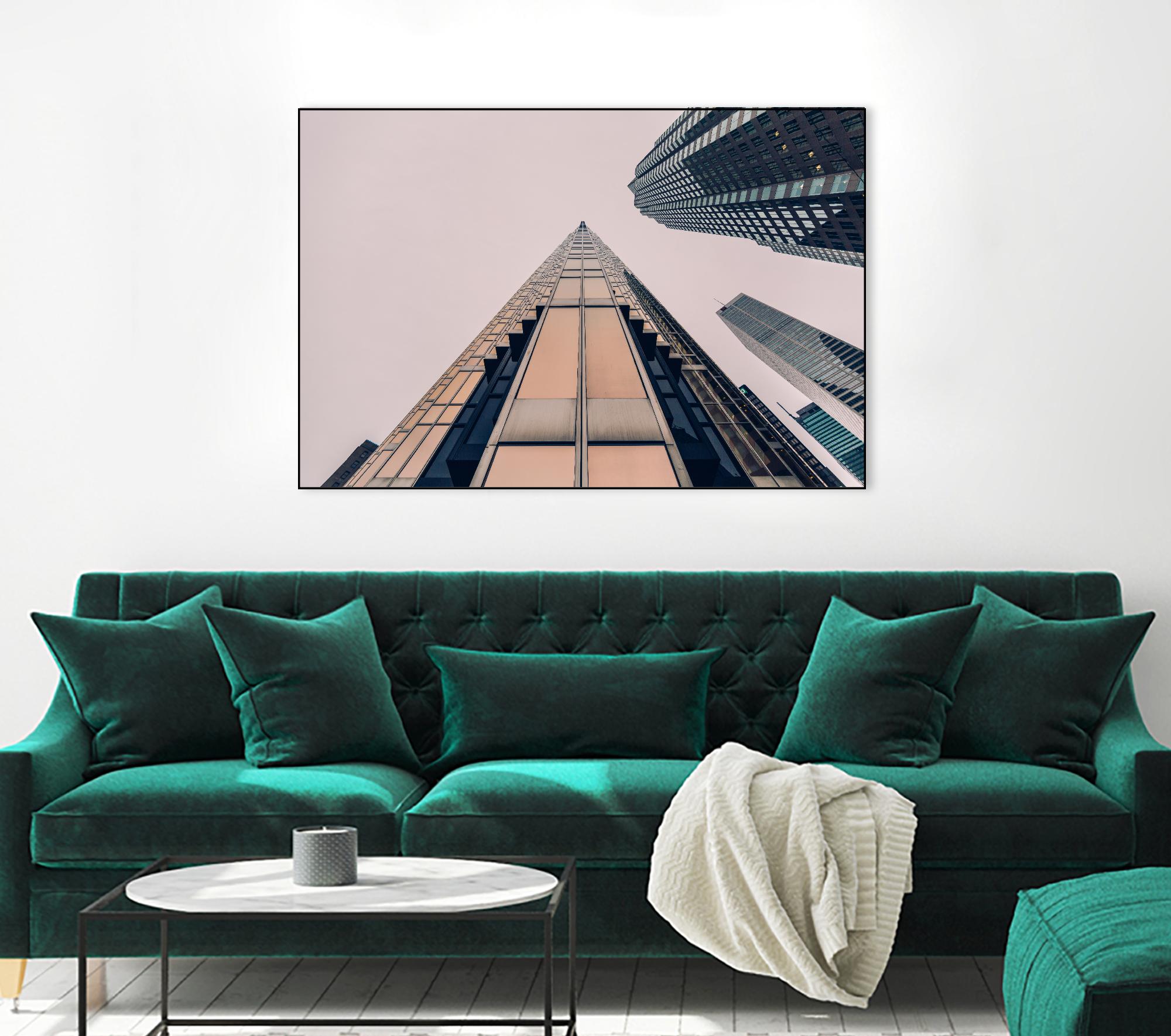 Skyline view by Pexels on GIANT ART - black city scene