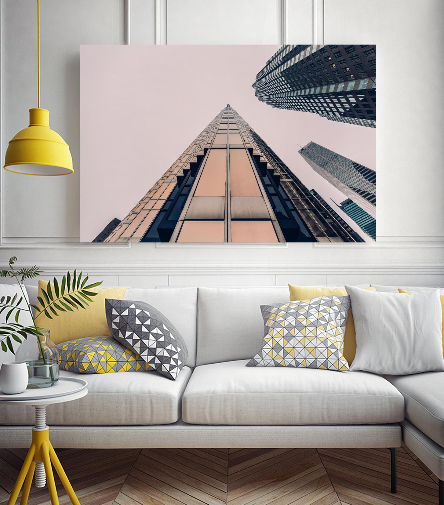 Skyline view by Pexels on GIANT ART - pink city scene