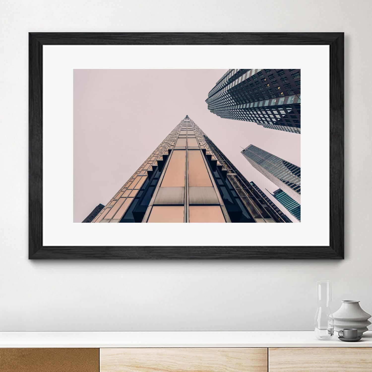 Skyline view by Pexels on GIANT ART - pink city scene