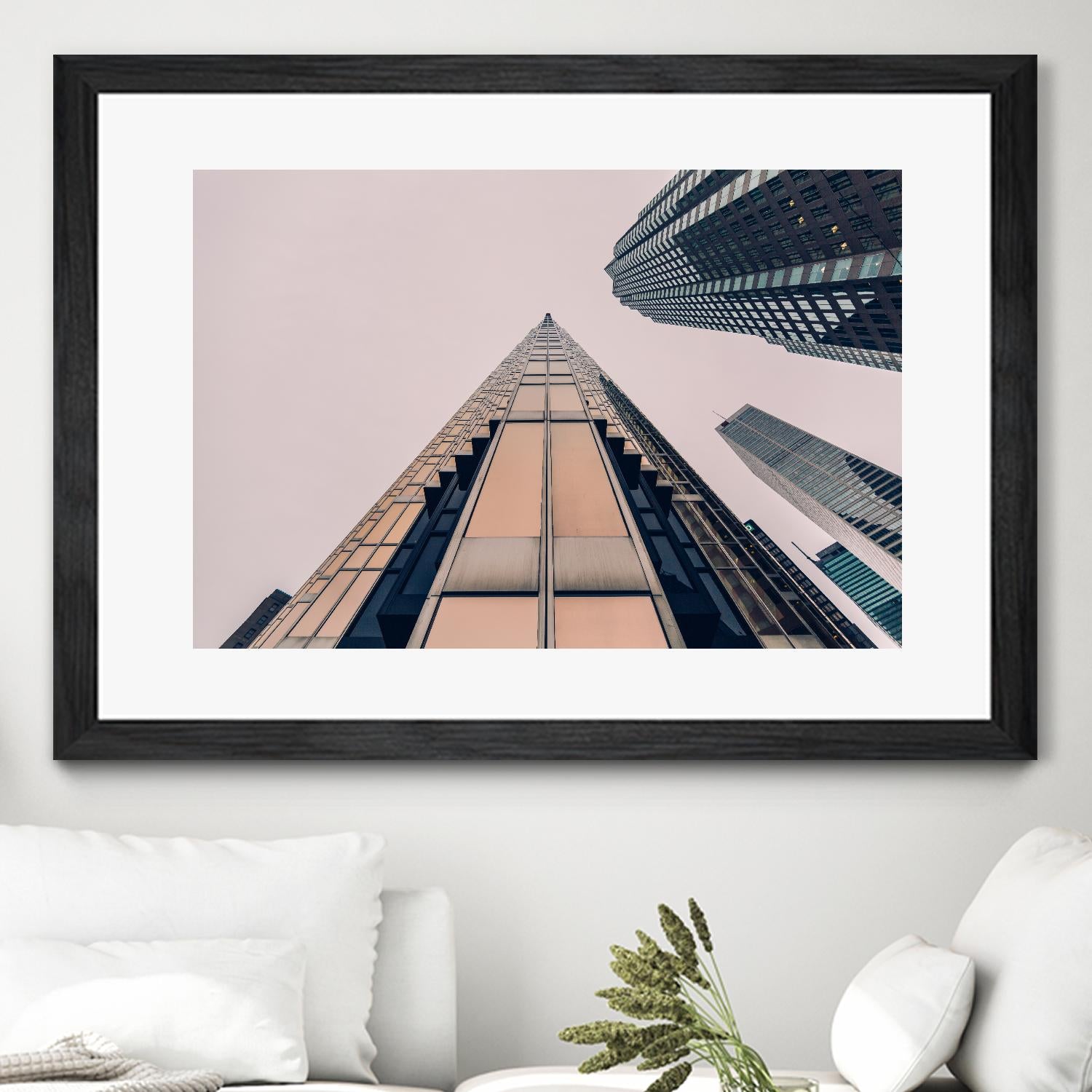 Skyline view by Pexels on GIANT ART - pink city scene
