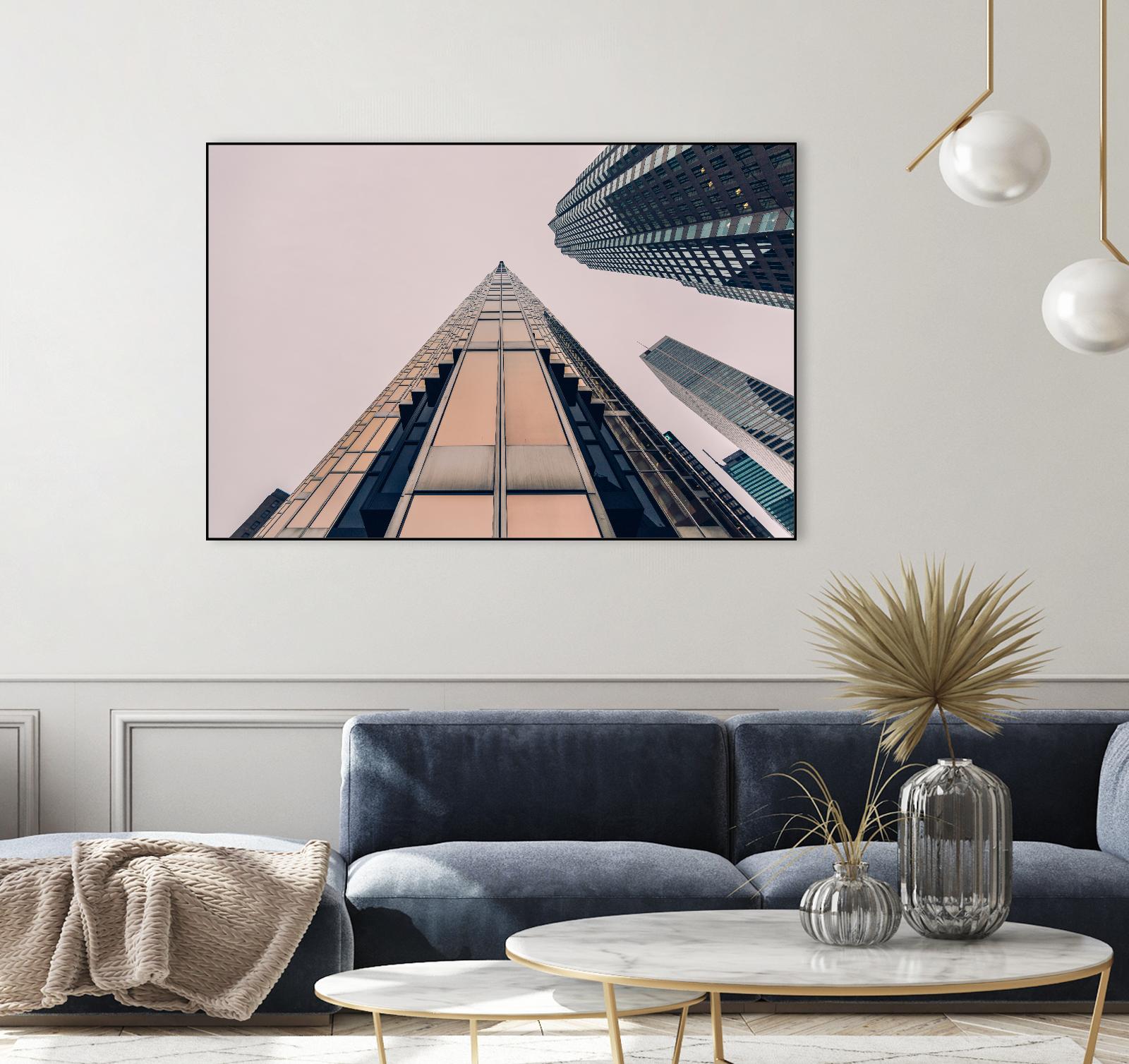 Skyline view by Pexels on GIANT ART - black city scene