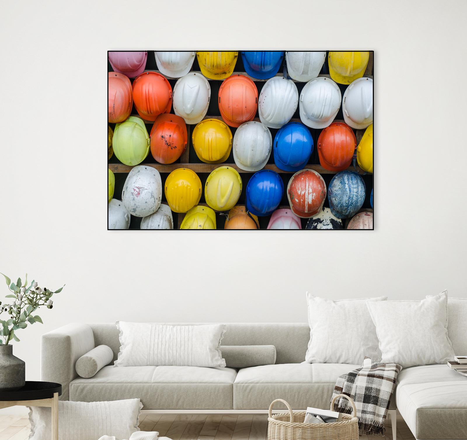 Safety helmets by Pexels on GIANT ART - yellow everyday life