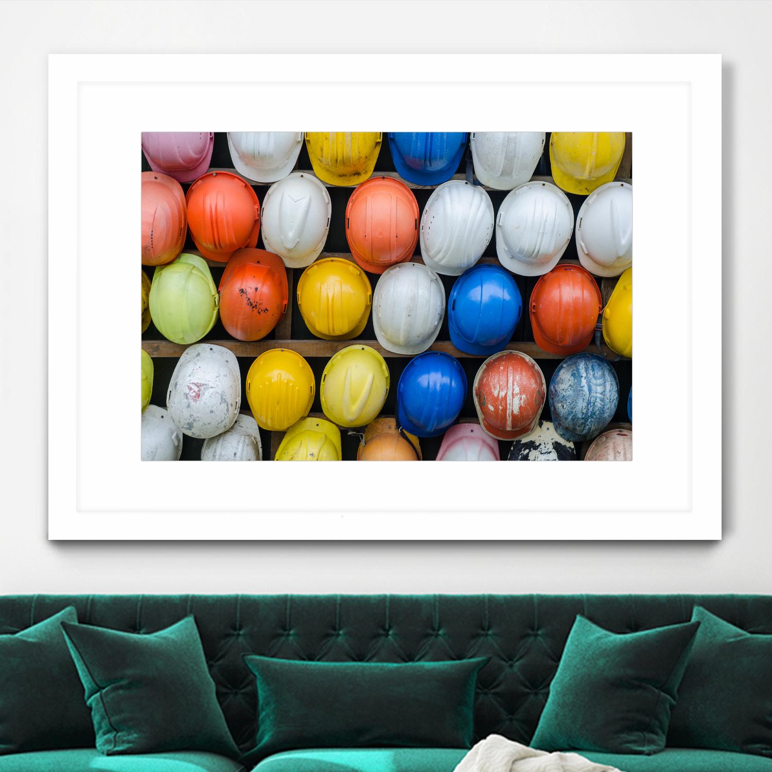 Safety helmets by Pexels on GIANT ART - white everyday life casque