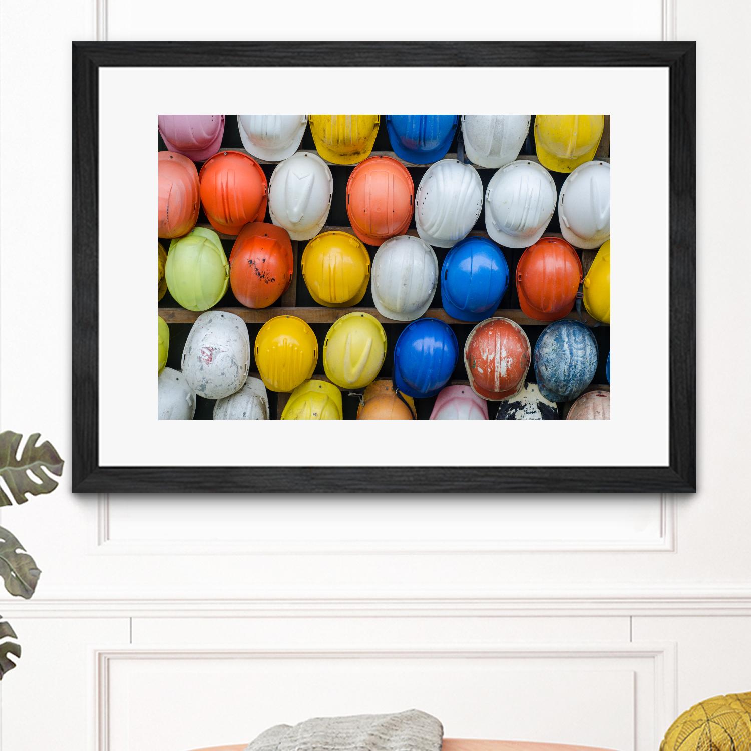 Safety helmets by Pexels on GIANT ART - white everyday life casque