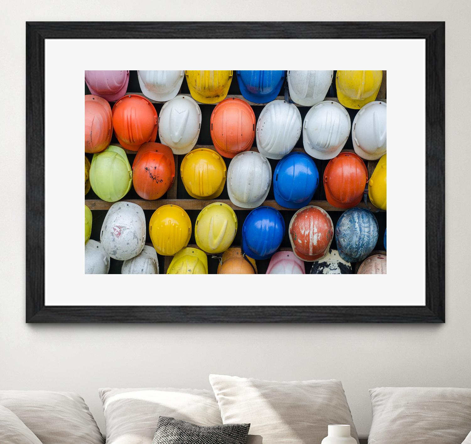 Safety helmets by Pexels on GIANT ART - white everyday life casque