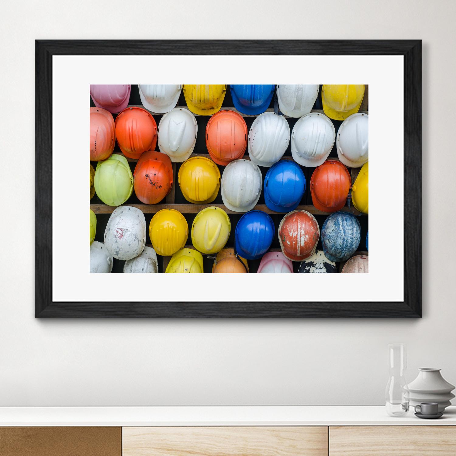 Safety helmets by Pexels on GIANT ART - white everyday life casque