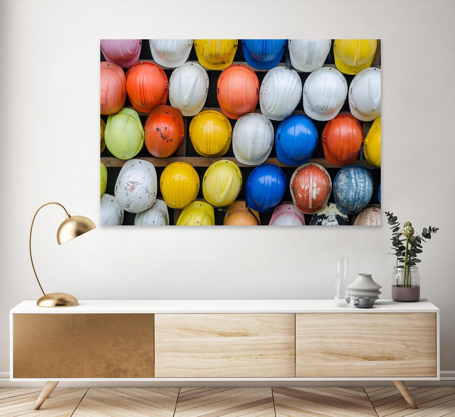 Safety helmets by Pexels on GIANT ART - white everyday life casque