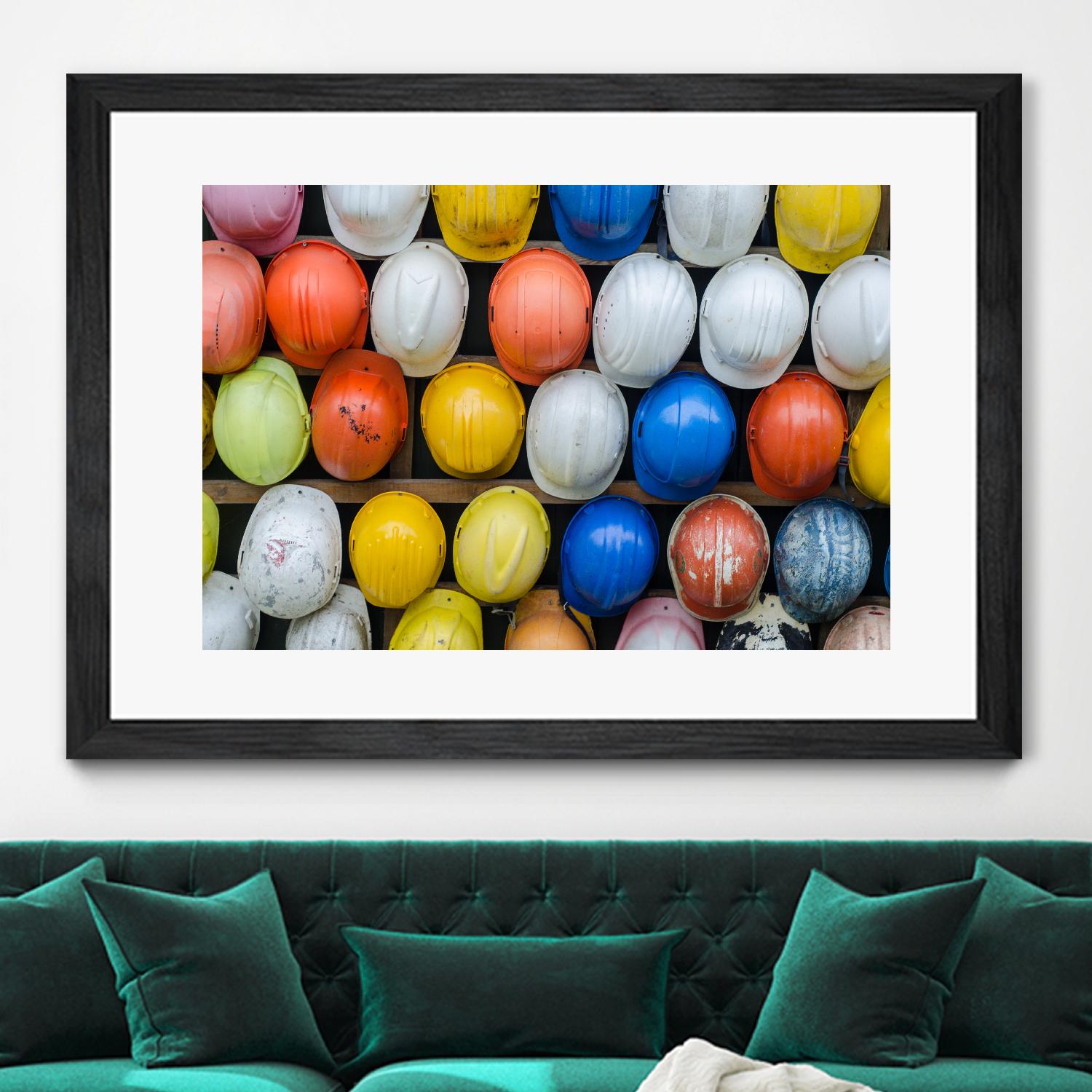 Safety helmets by Pexels on GIANT ART - white everyday life casque