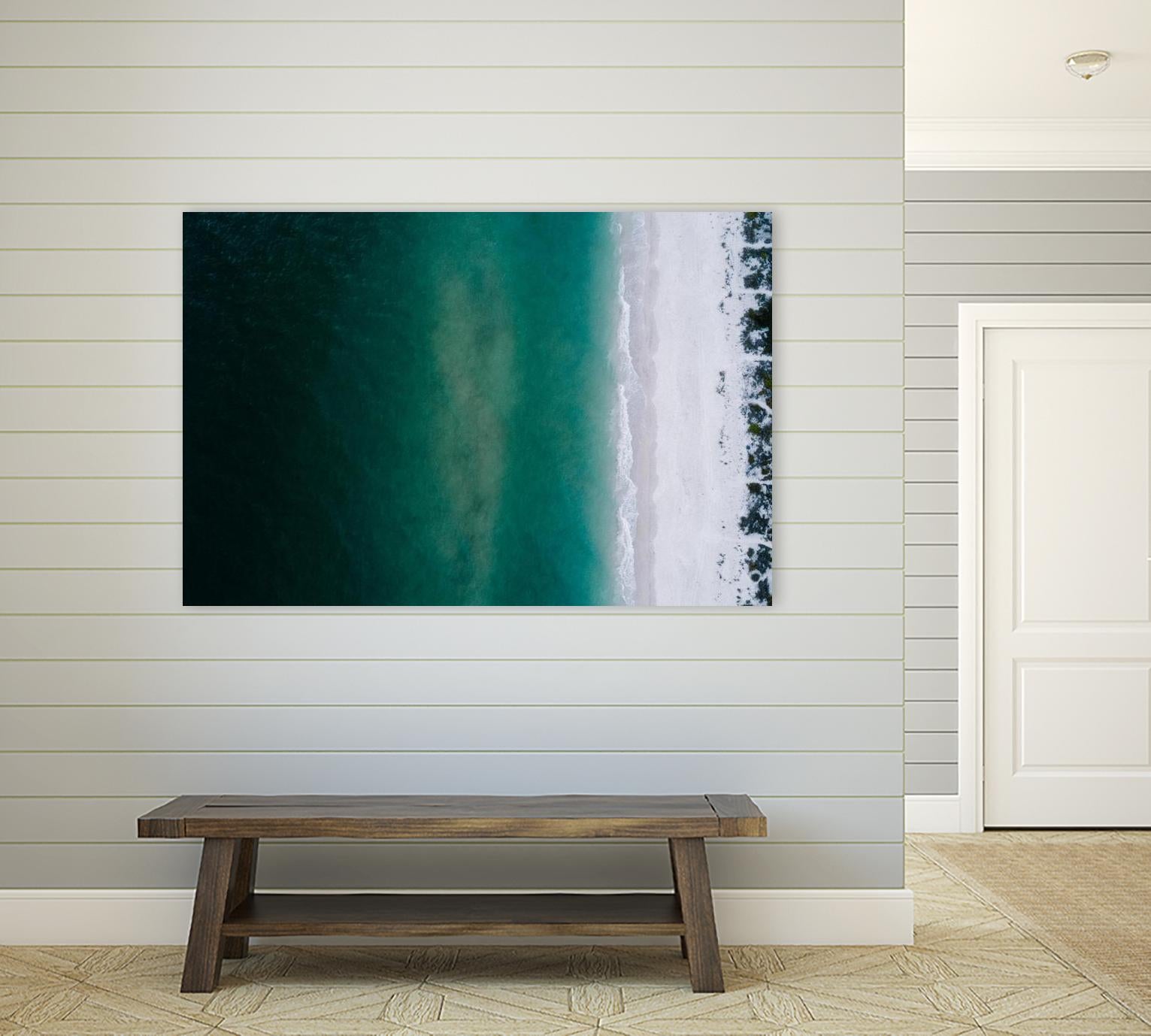 Shoreline by Pexels on GIANT ART - white sea scene