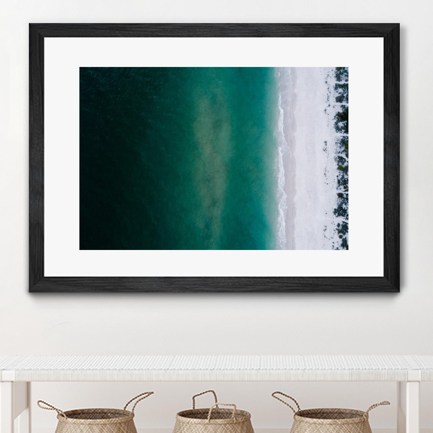 Shoreline by Pexels on GIANT ART - white sea scene