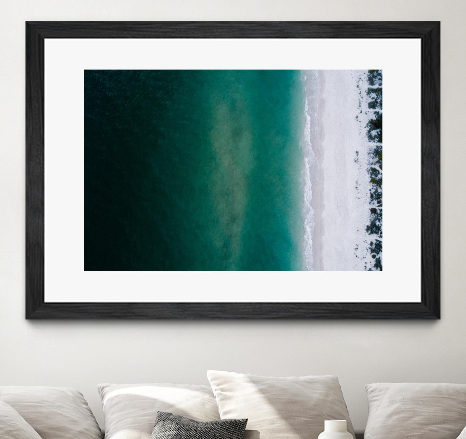 Shoreline by Pexels on GIANT ART - white sea scene