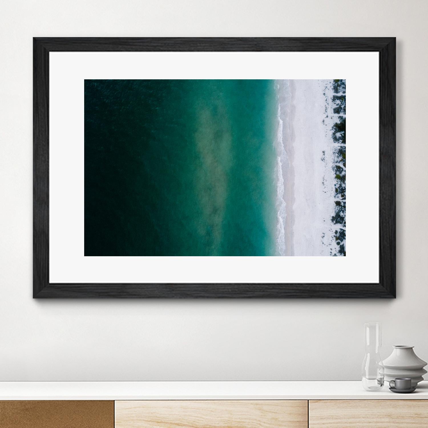 Shoreline by Pexels on GIANT ART - white sea scene