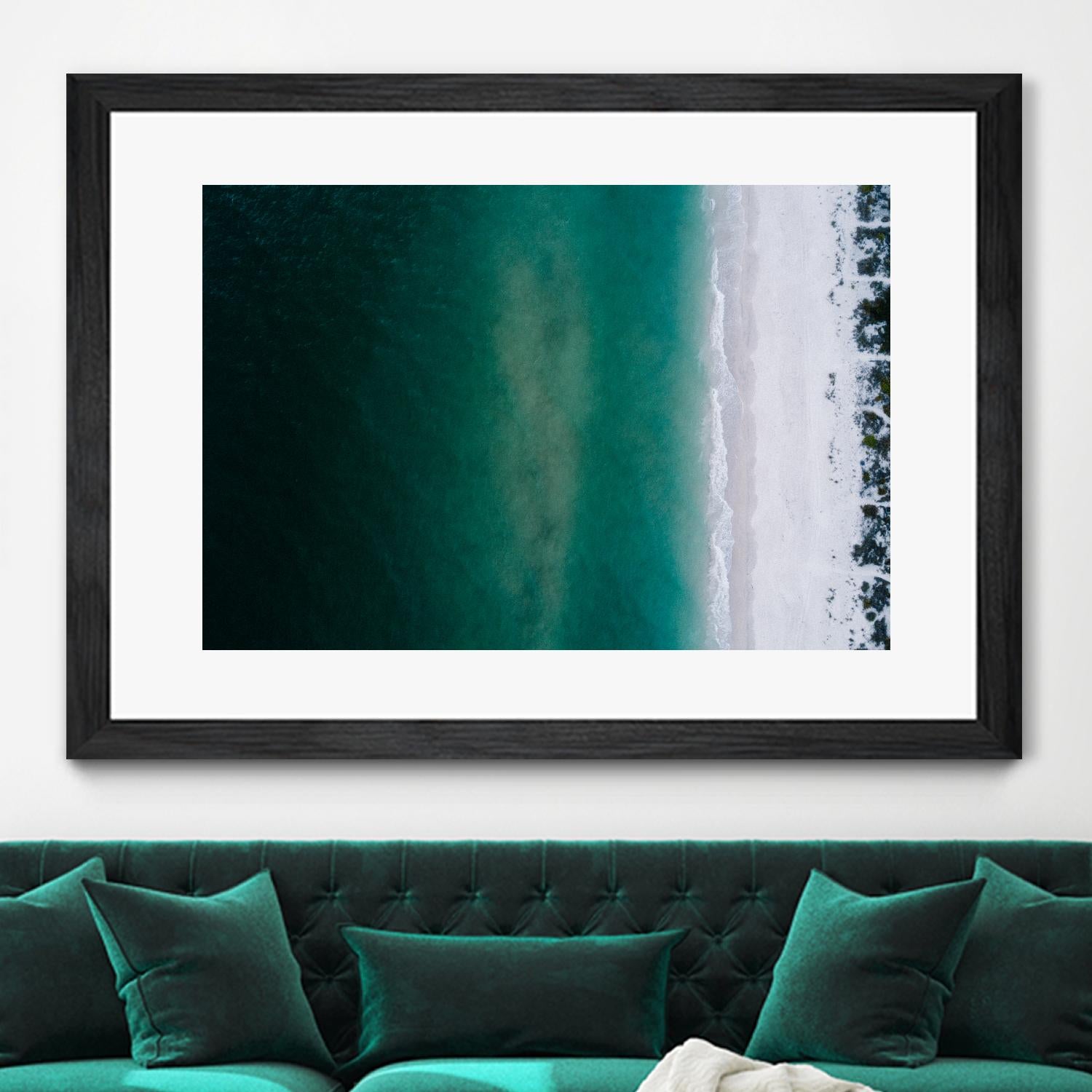 Shoreline by Pexels on GIANT ART - white sea scene