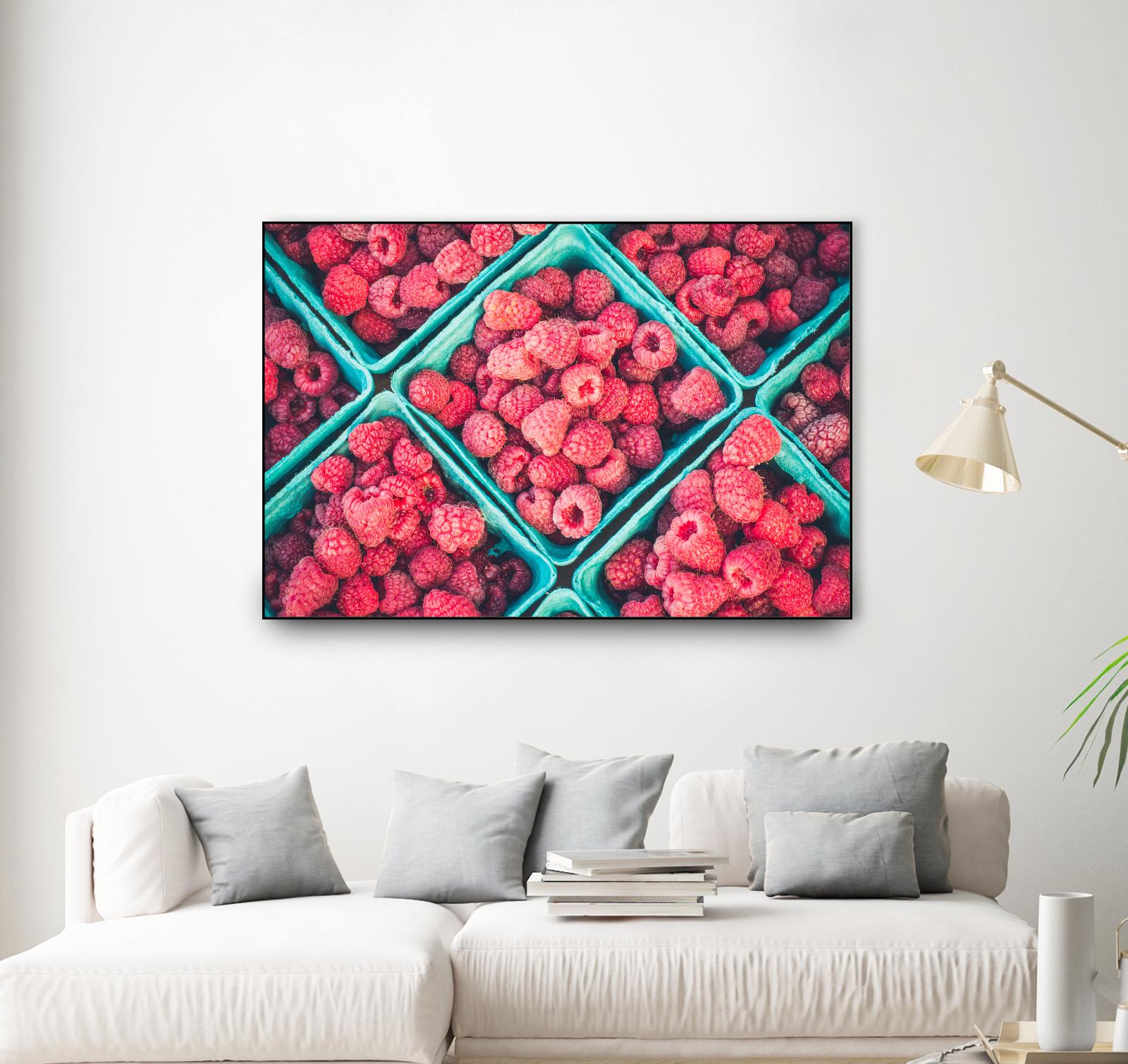Raspberries by Pexels on GIANT ART - blue fruit-food-drink
