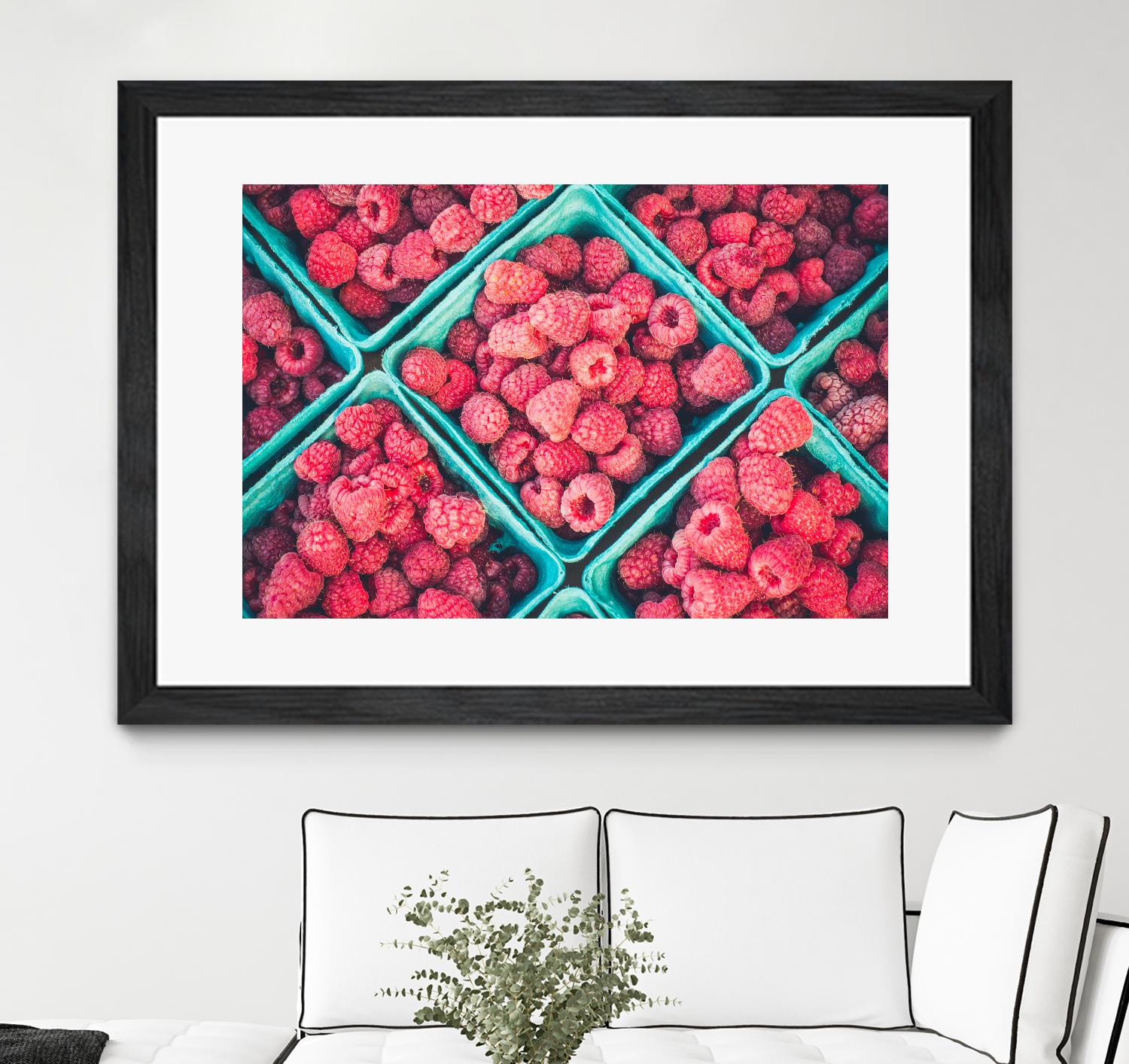 Raspberries by Pexels on GIANT ART - blue fruit-food-drink